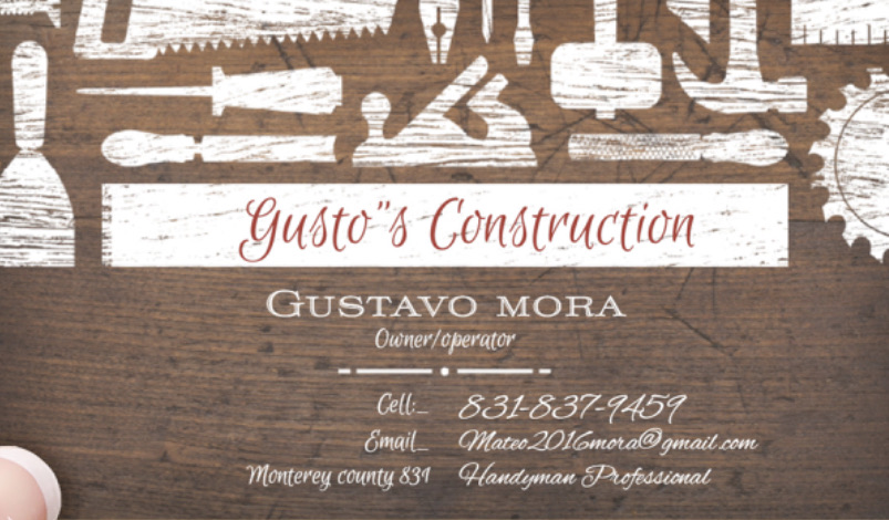 Gusto Construction-Unlicensed Contractor Logo