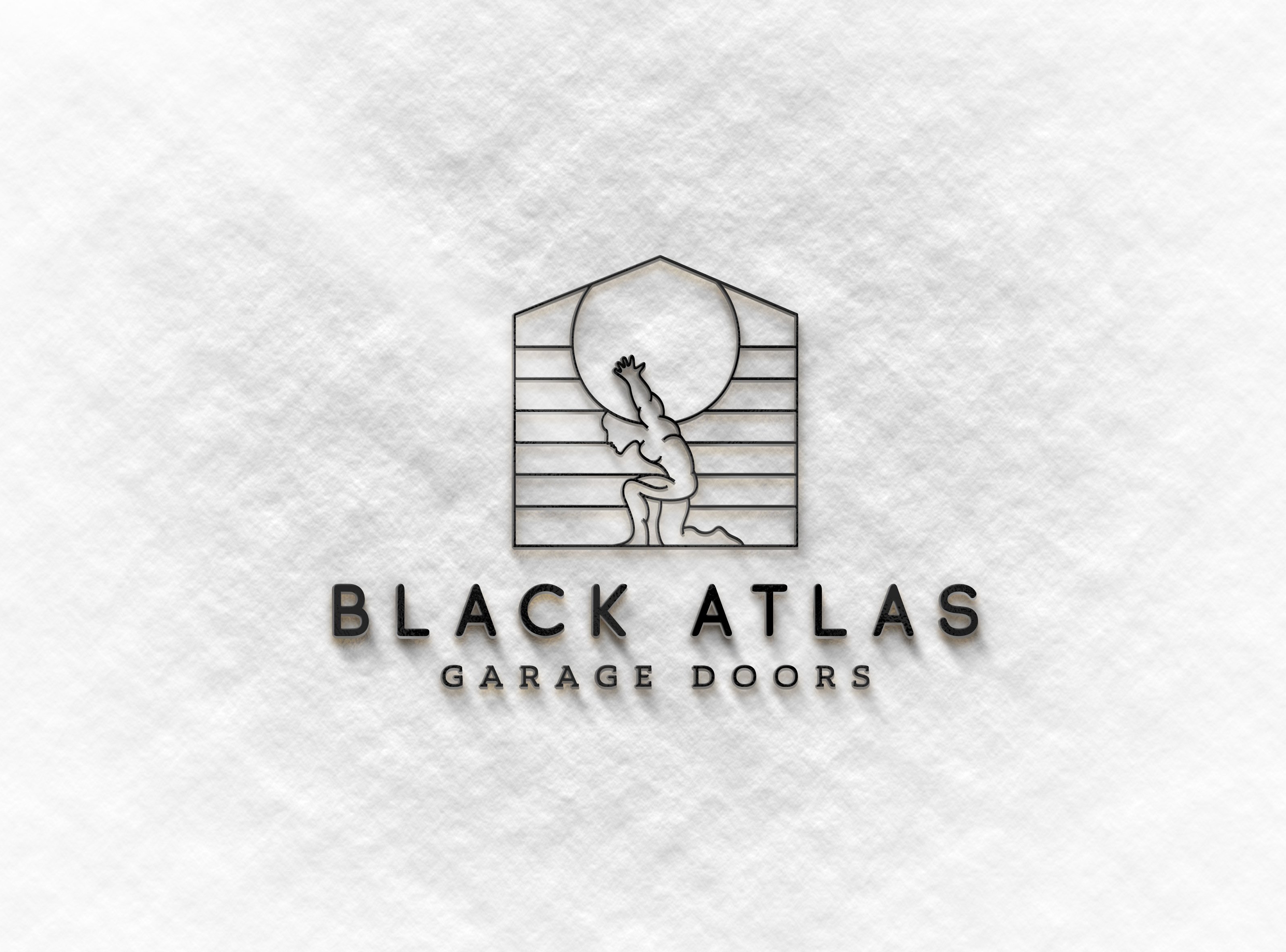 Black Atlas Garage Doors Logo
