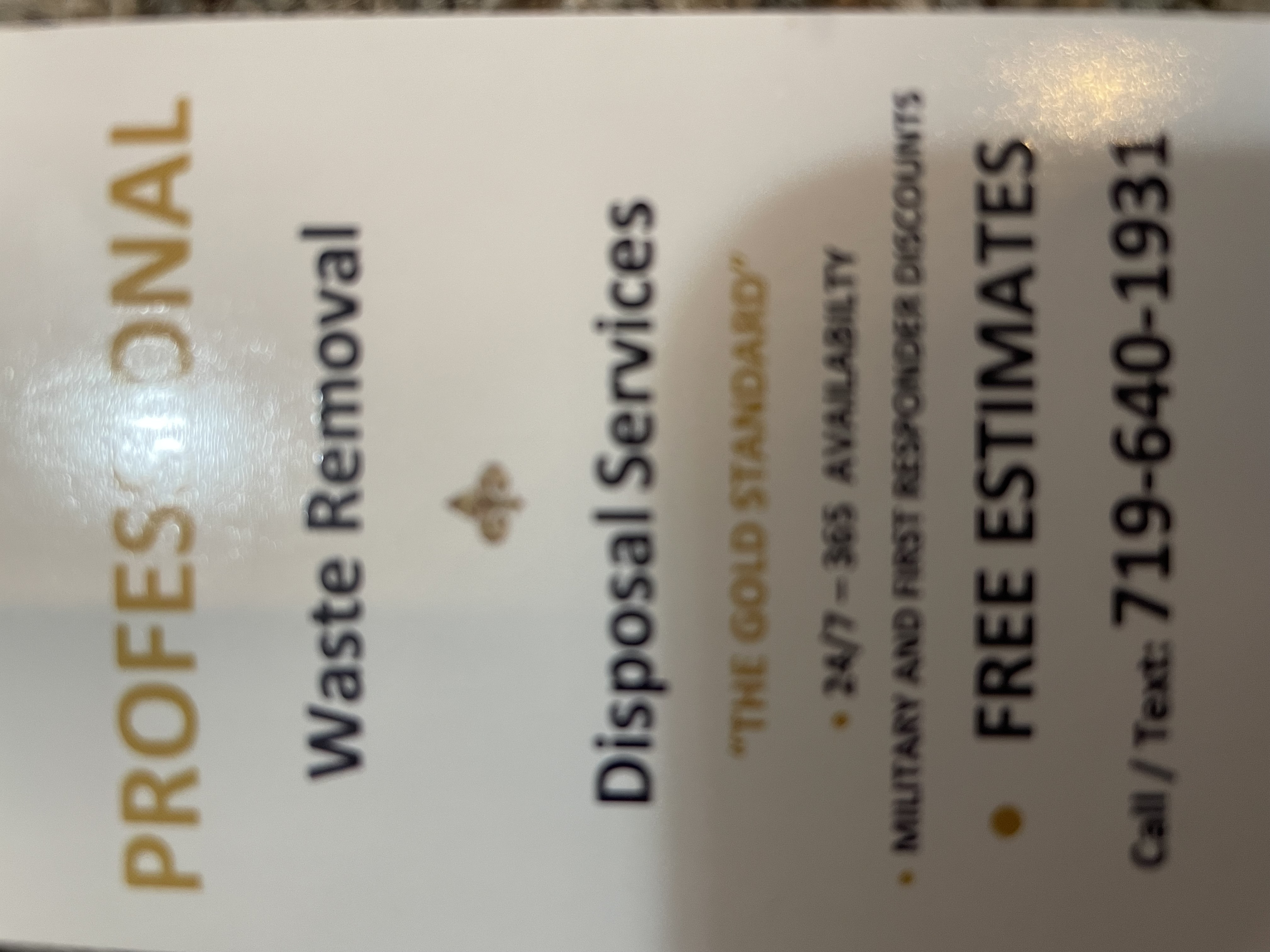 Professional Waste Removal & Disposal Services Logo