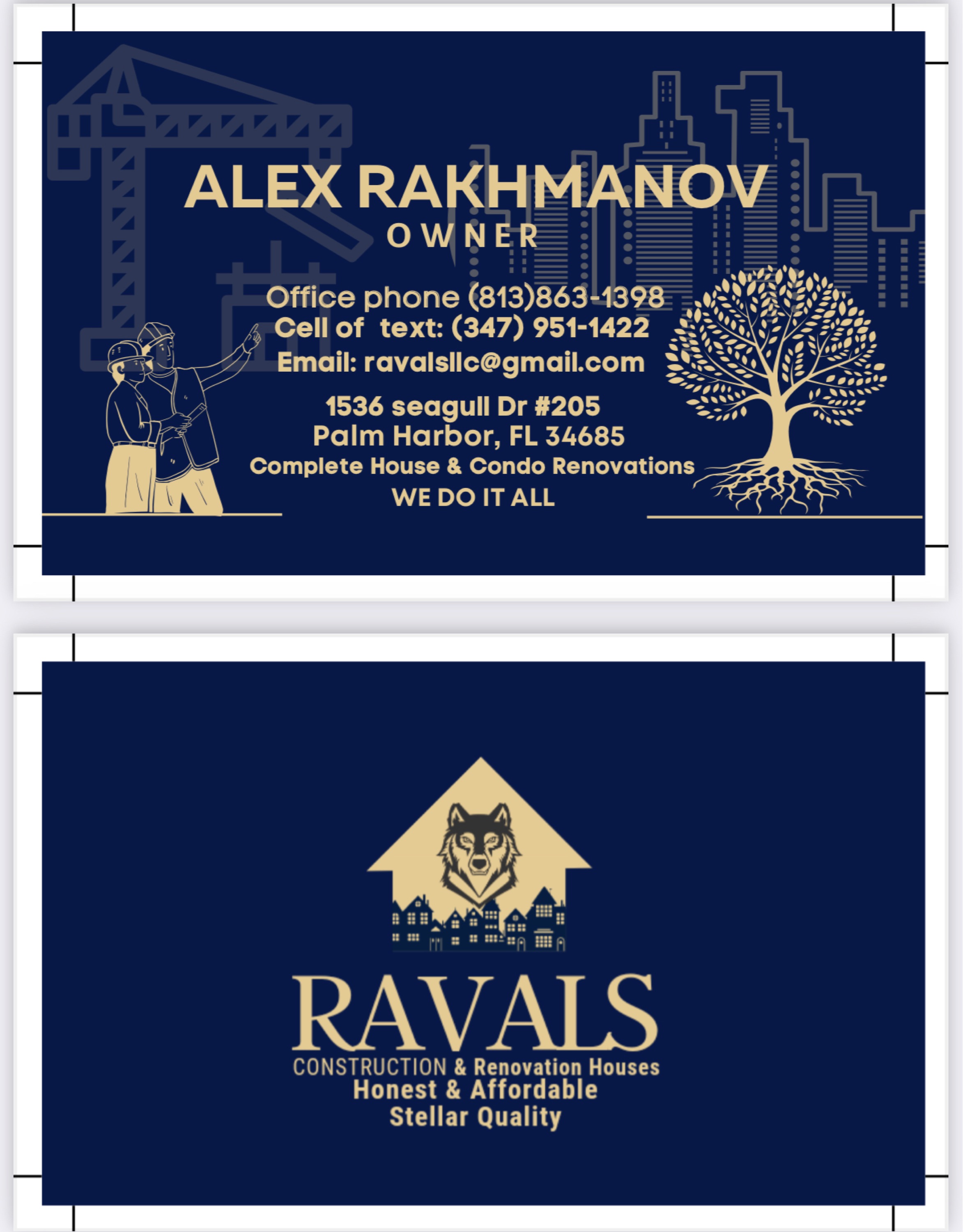 Ravals Construction LLC Logo