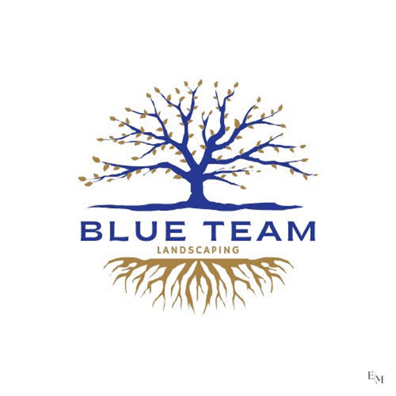 Blue Team Landscaping Logo