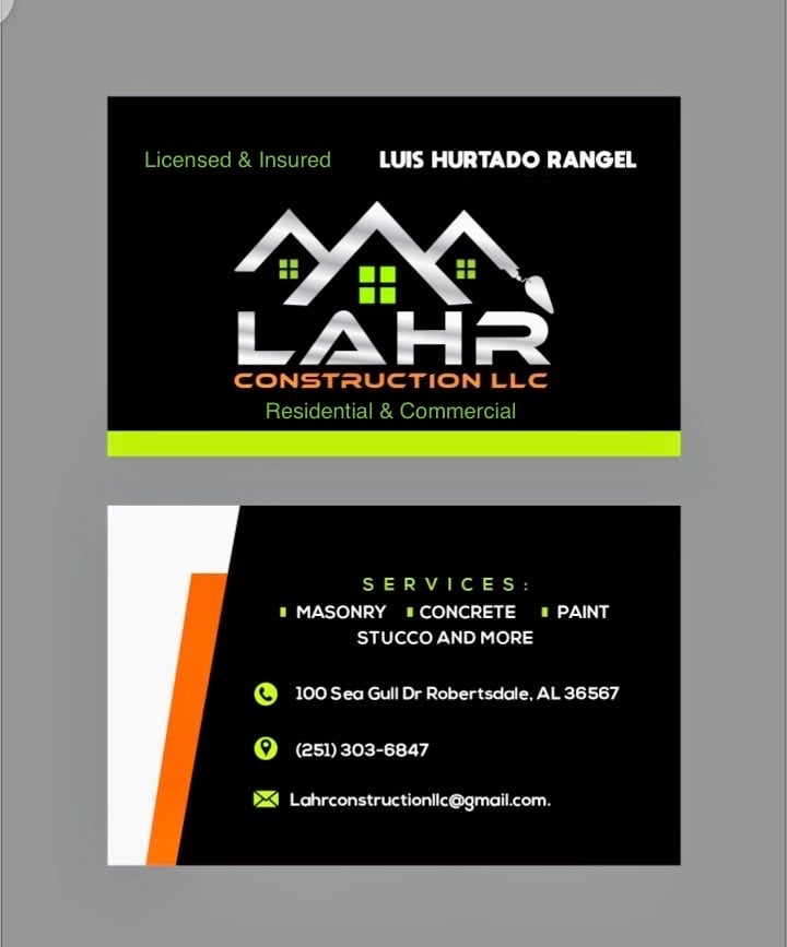 LAHR Construction, LLC Logo