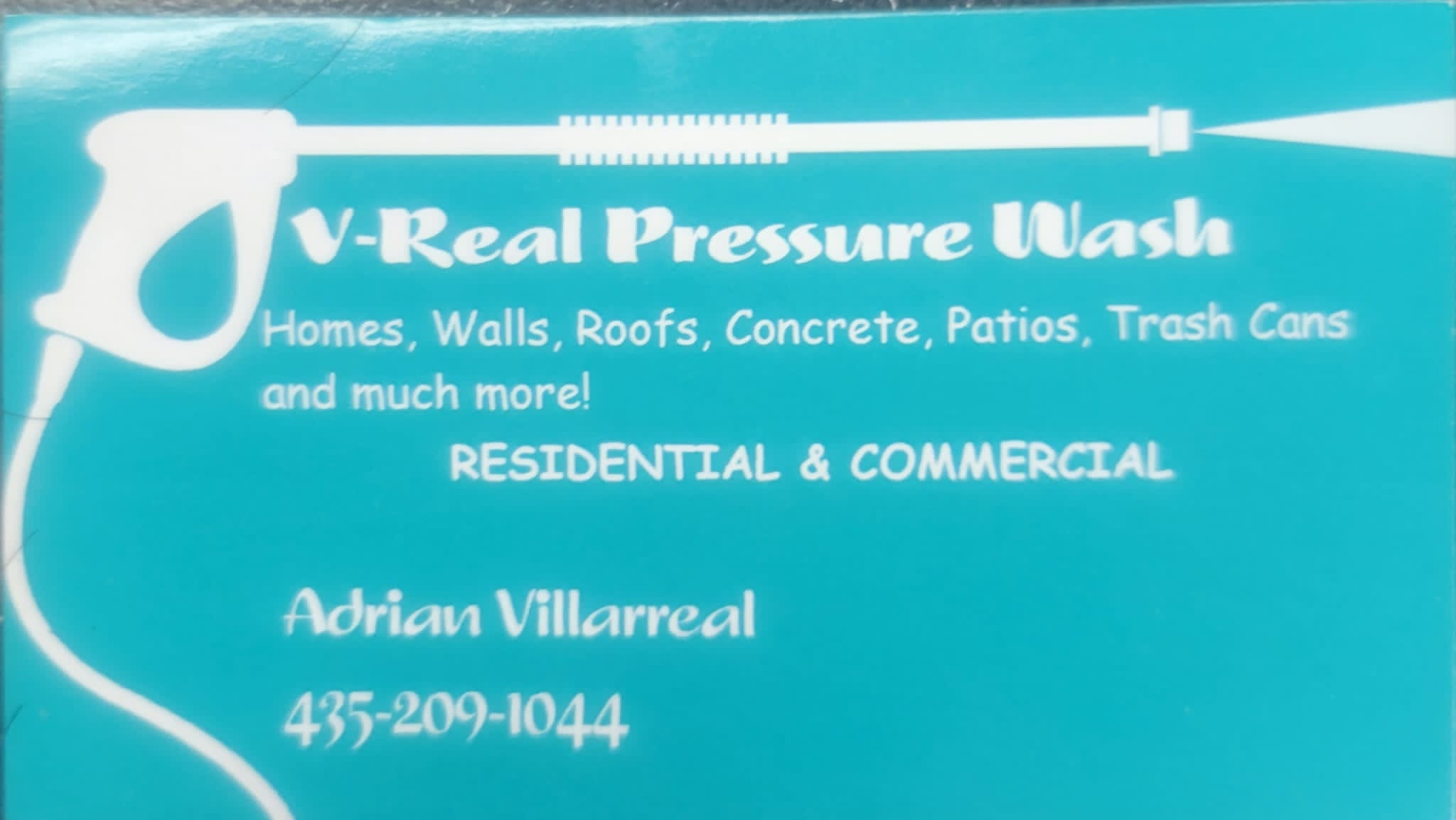 V-Real Pressure Washing & Lawn Care Logo