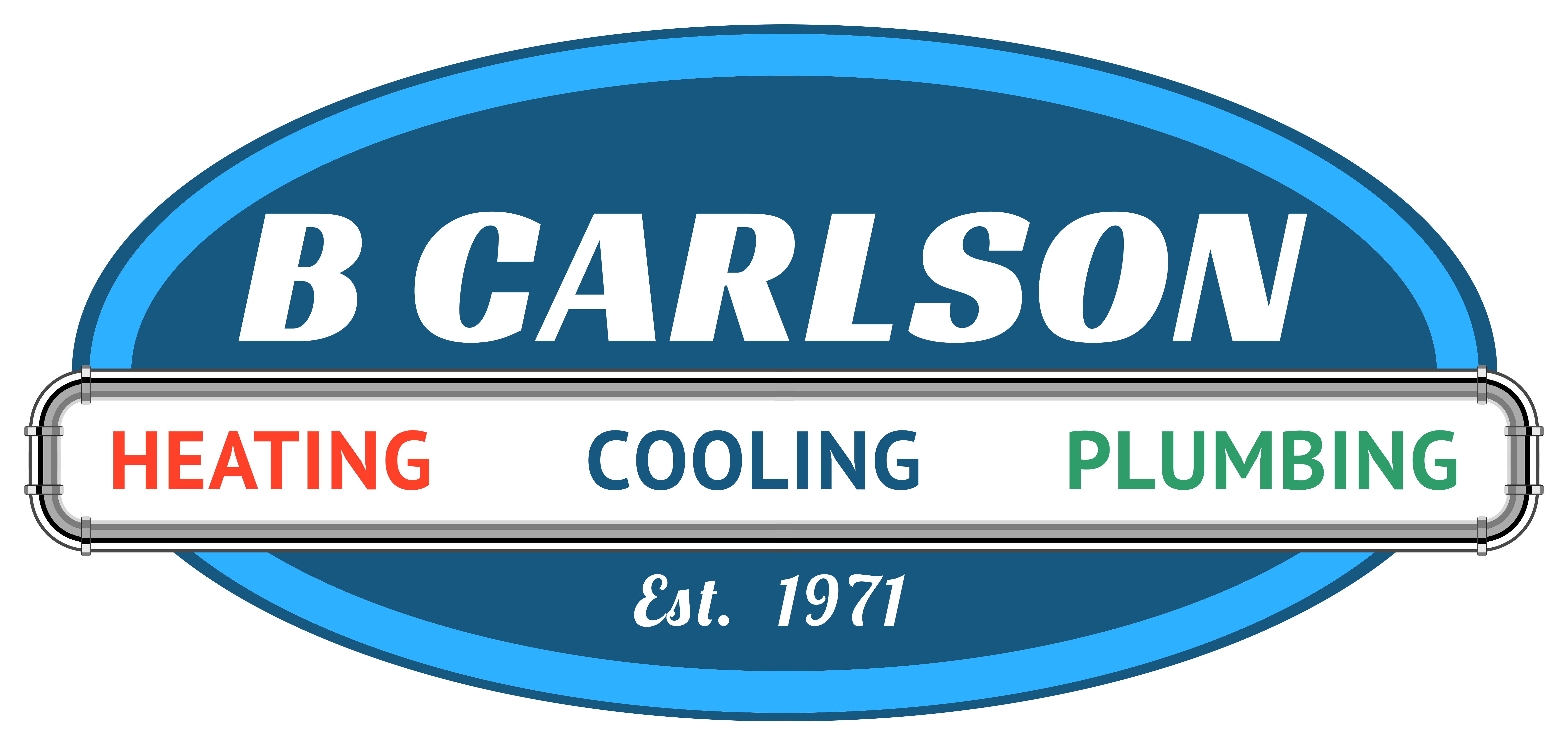 B. Carlson Heating, Cooling, & Plumbing Logo