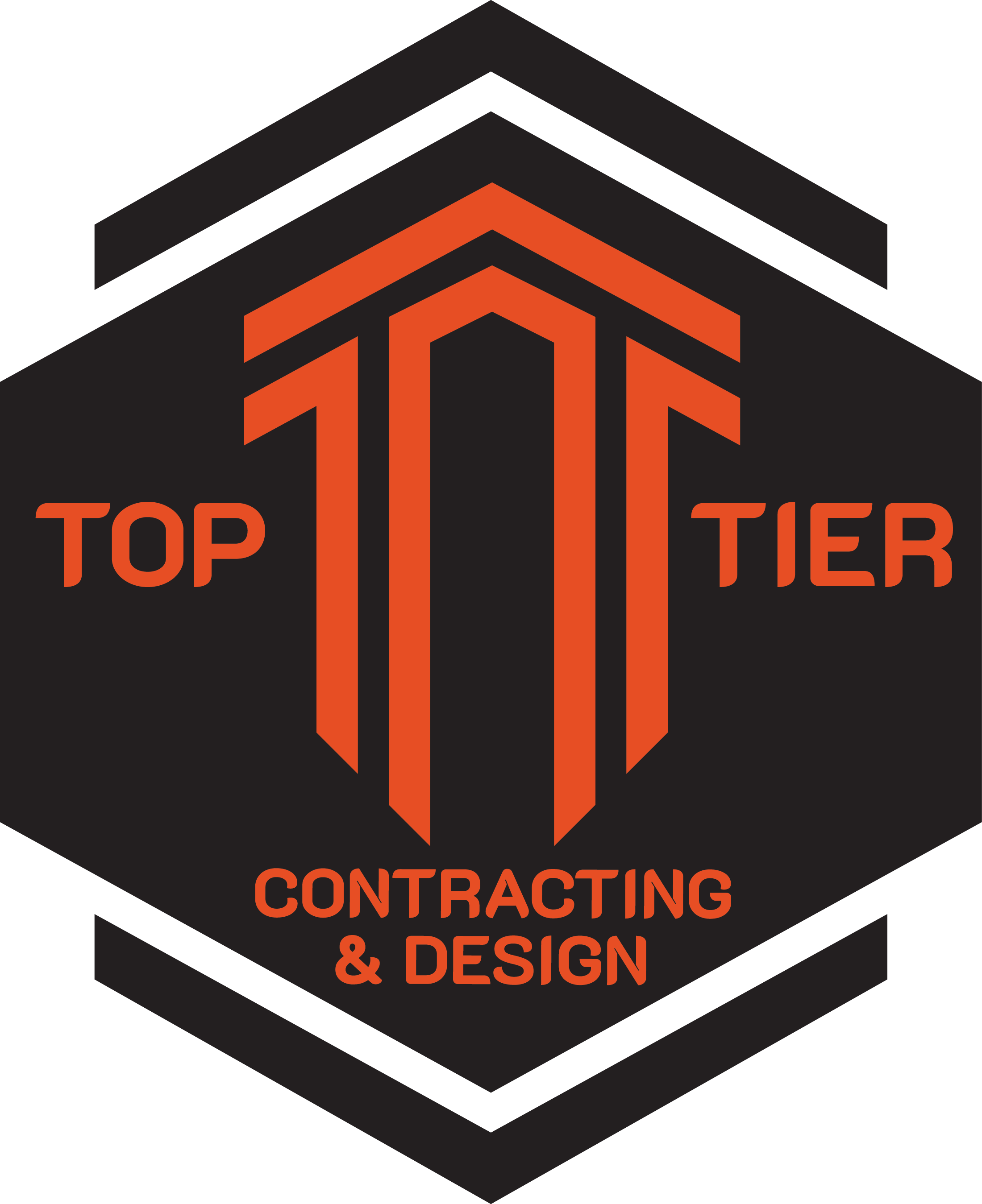 Top Tier Contracting and Design Logo