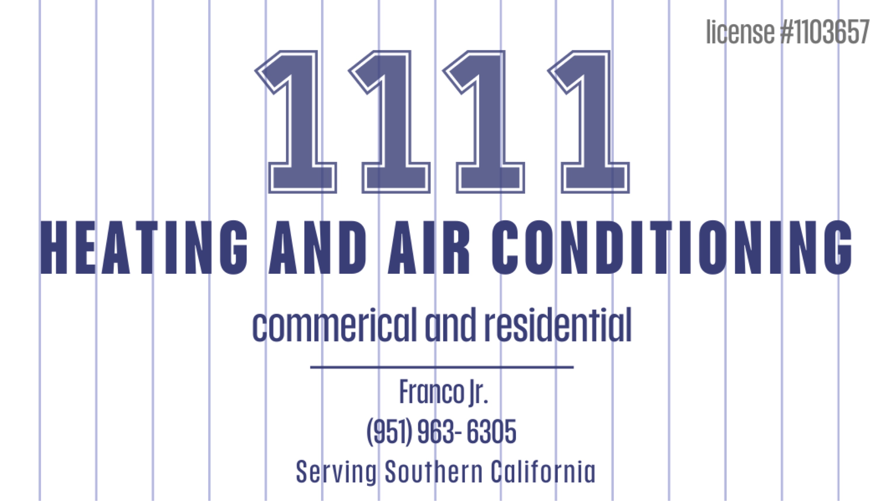 1111 HEATING AND AIR CONDITIONING Logo