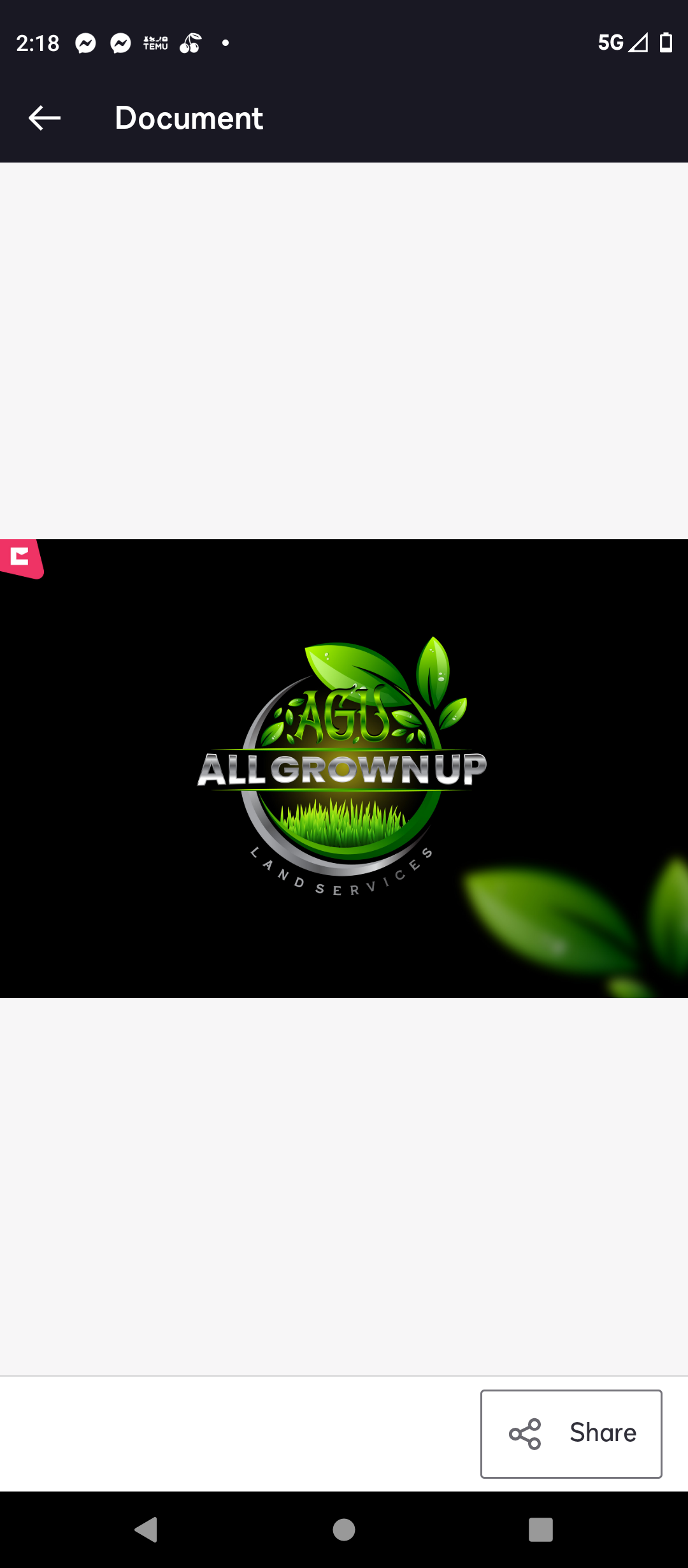 All Grown Up Land Services Logo