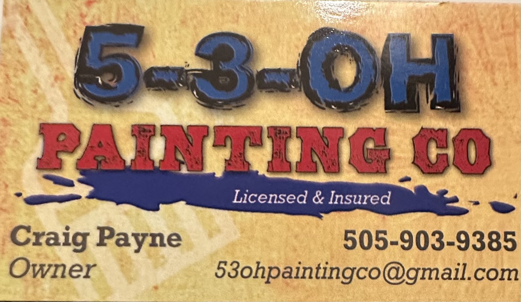 5-3-Oh Painting Co. Logo