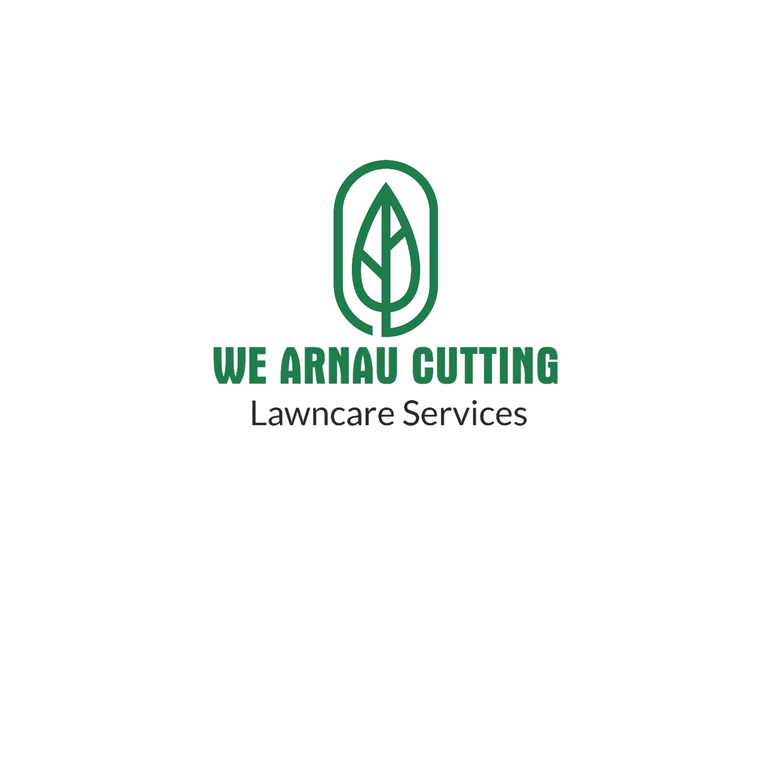 We Arnau Cutting Lawn Care Logo