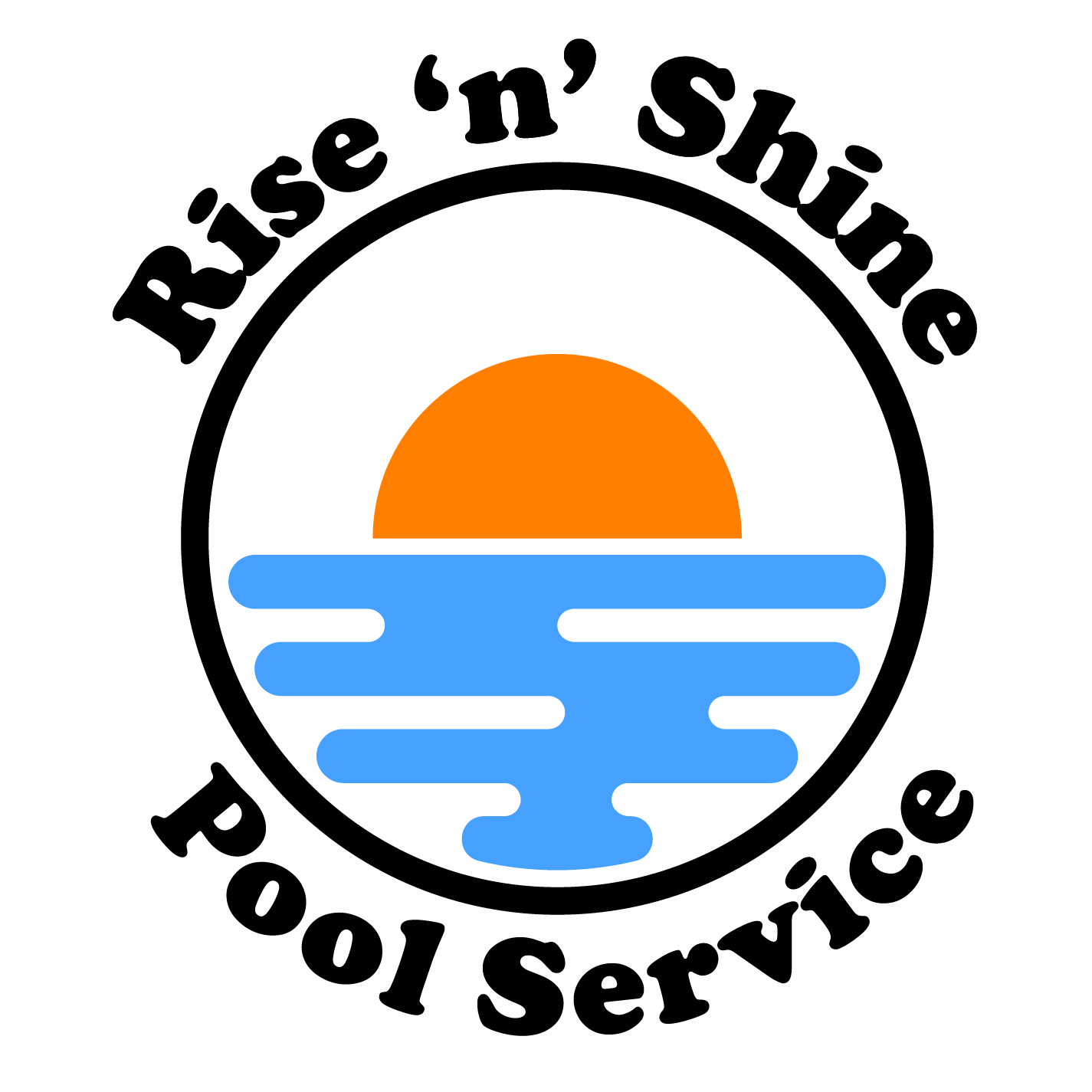 Rise 'n' Shine Pool Service Logo