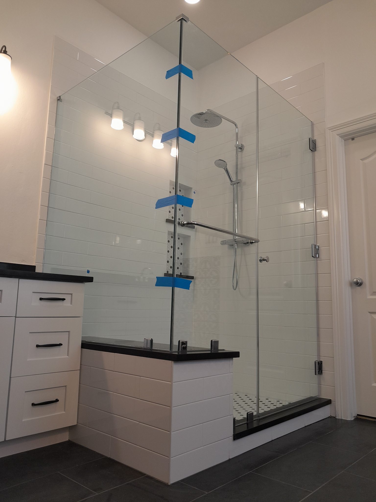 Reflecting Blue Shower & Glass Logo
