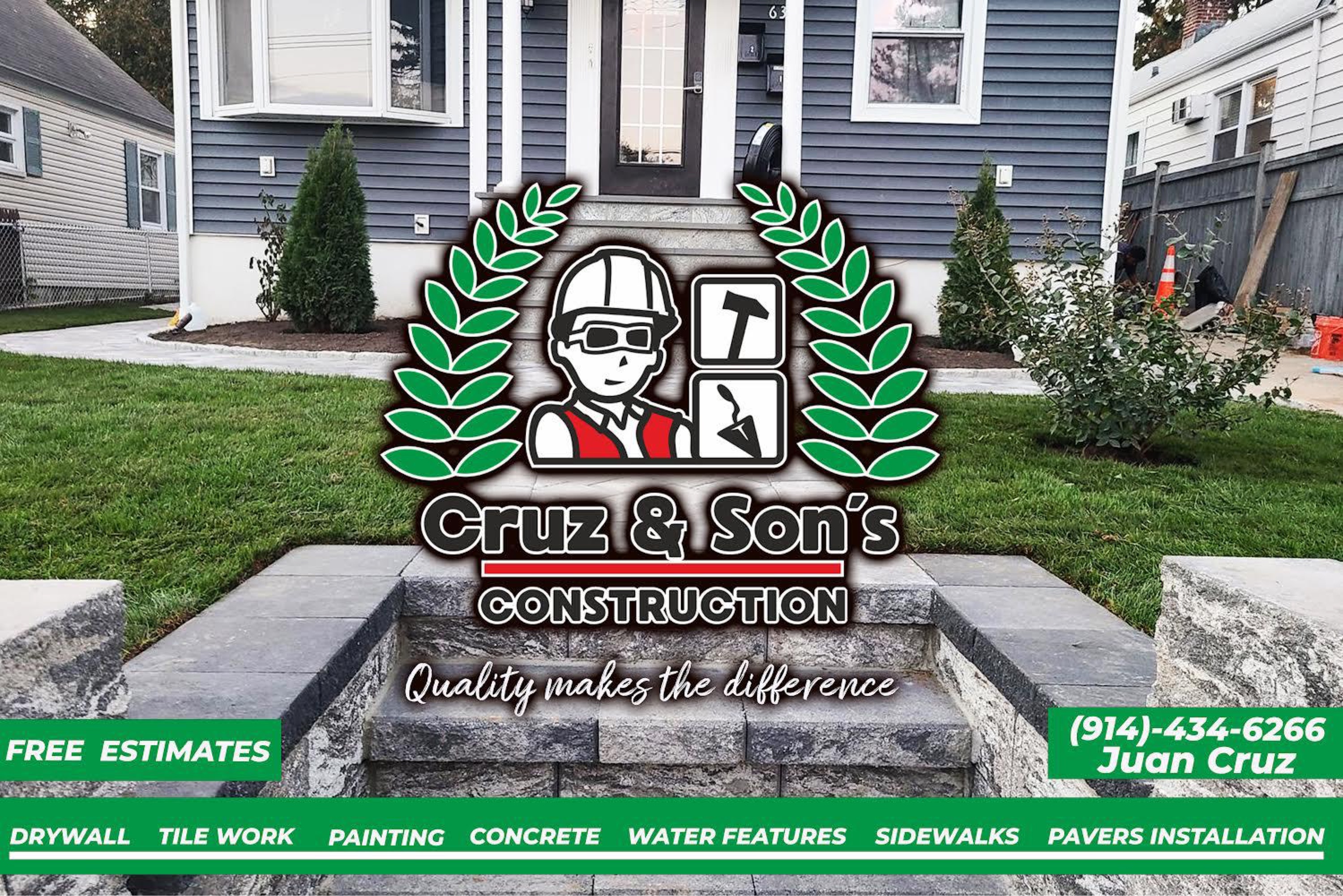 Cruz and Sons Construction Logo