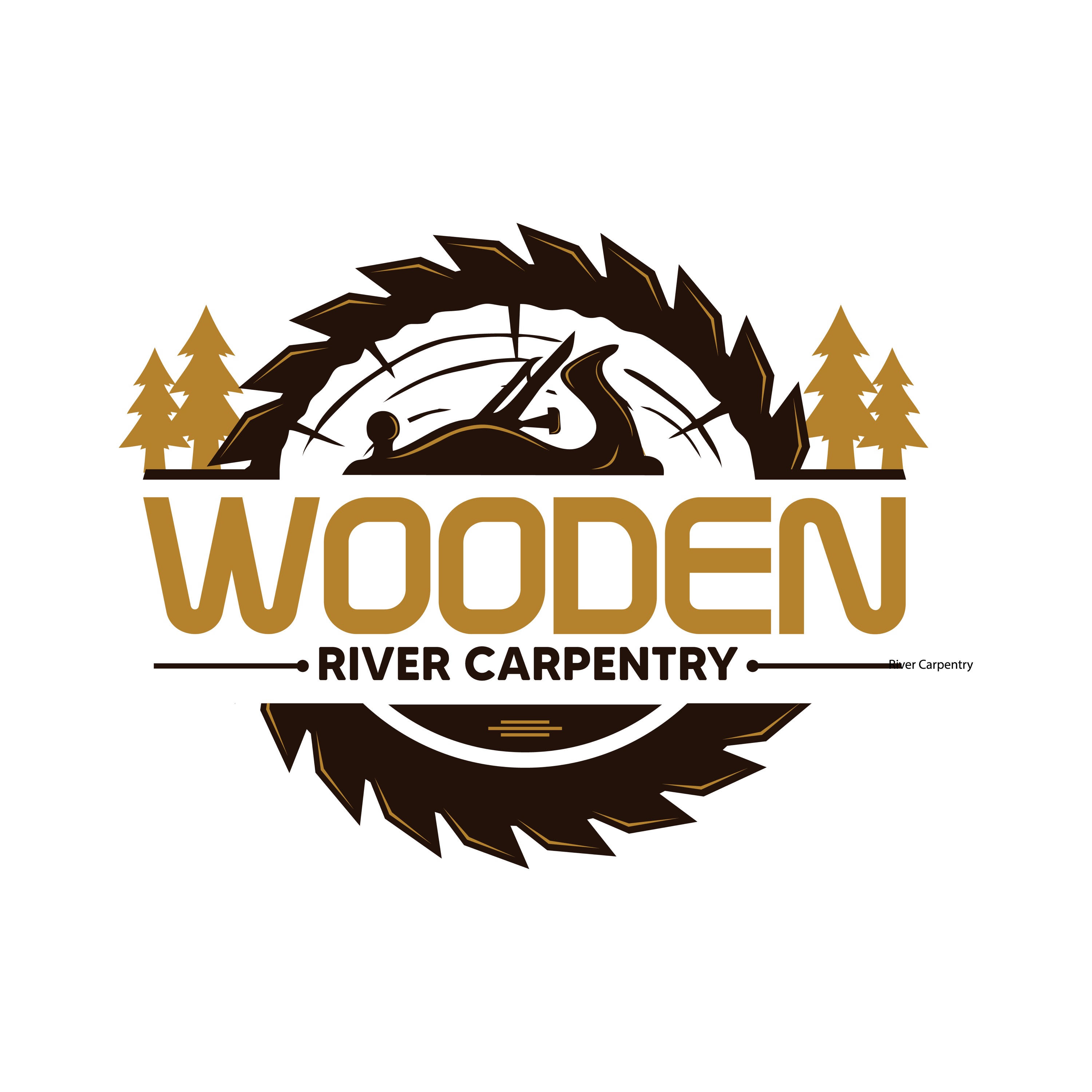 Wooden River Carpentry Logo