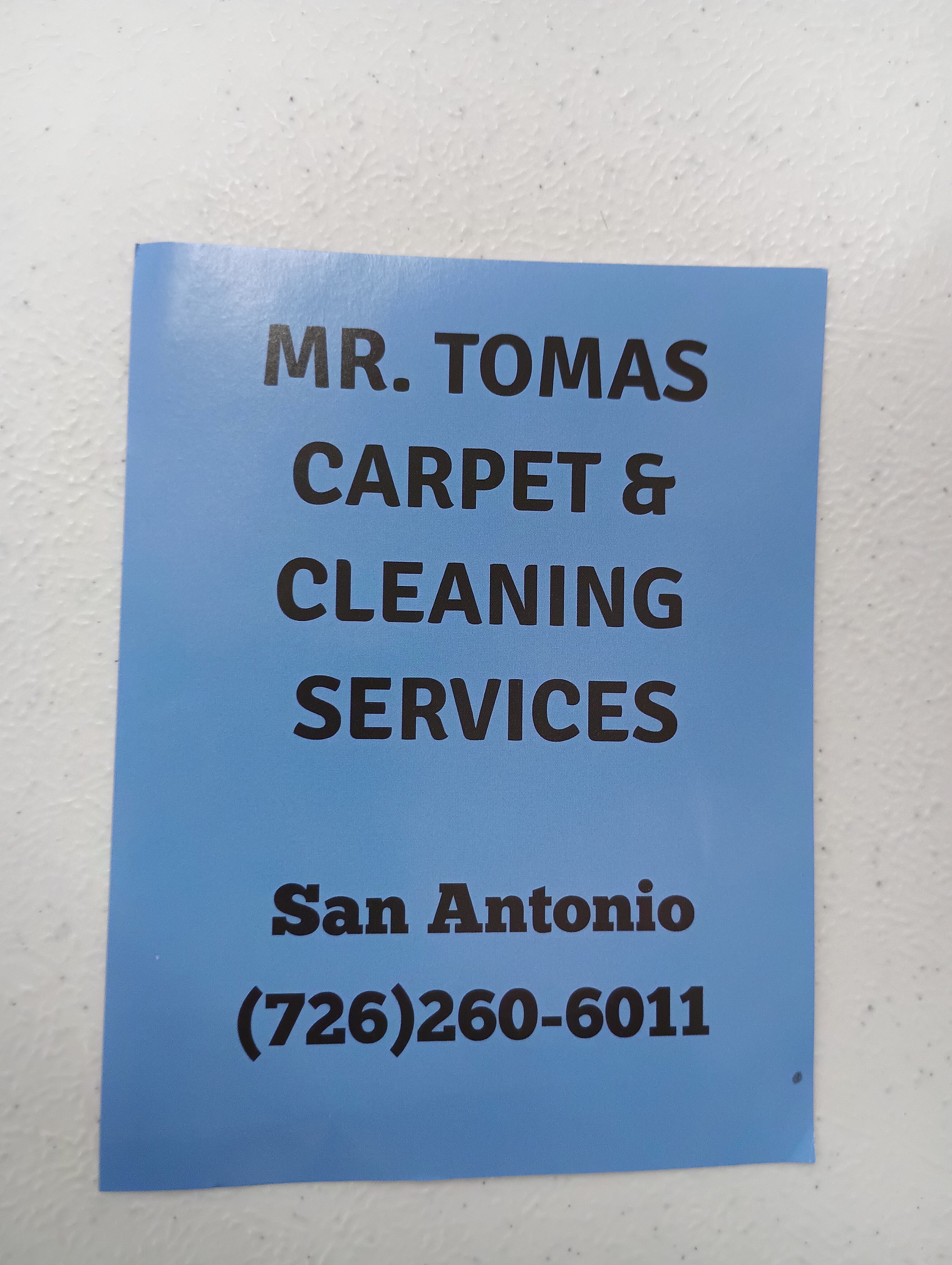 Mr.Tomas Carpet Cleaning Services Logo