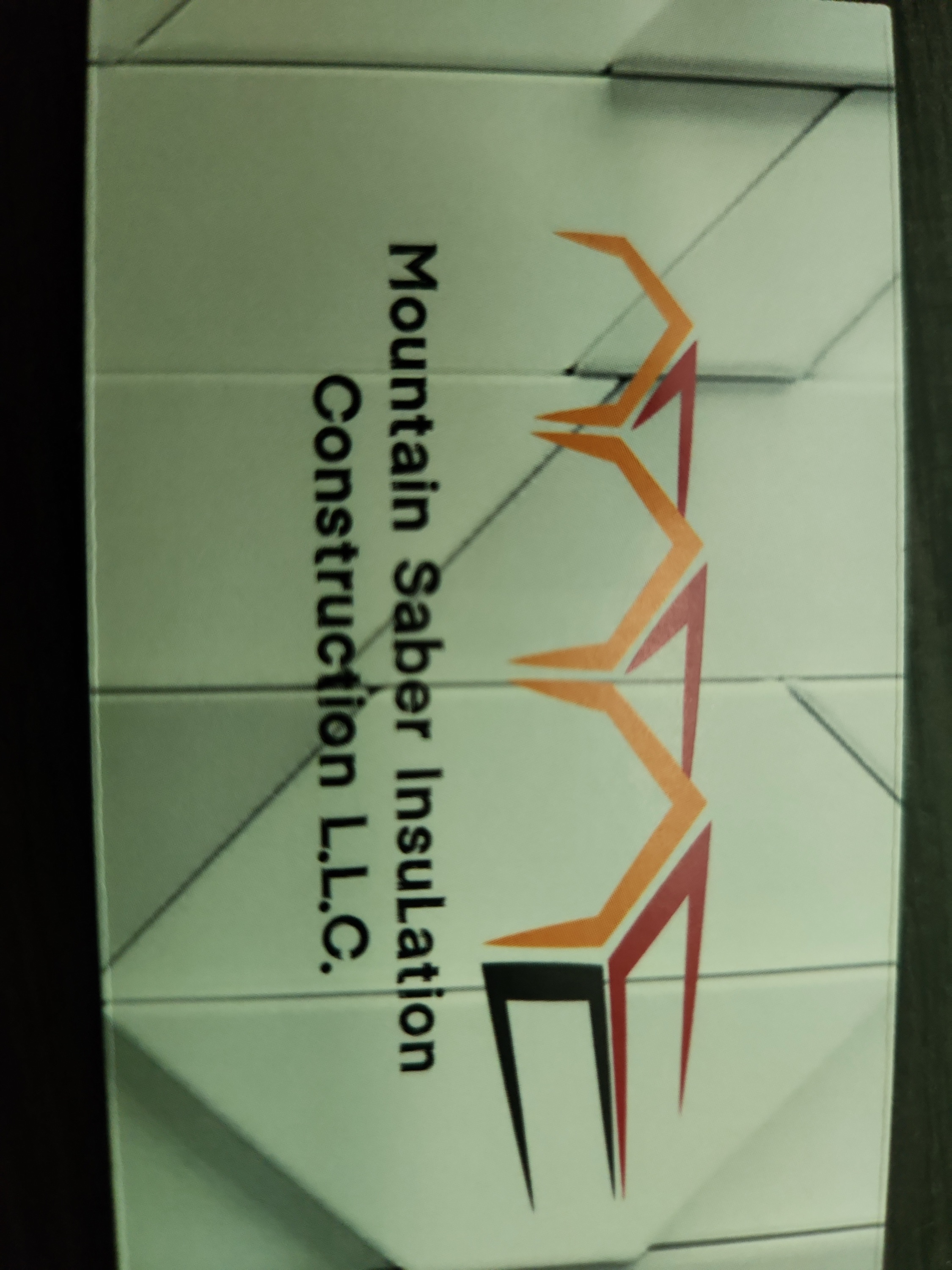 Mountain Saber Insulation Construction Logo