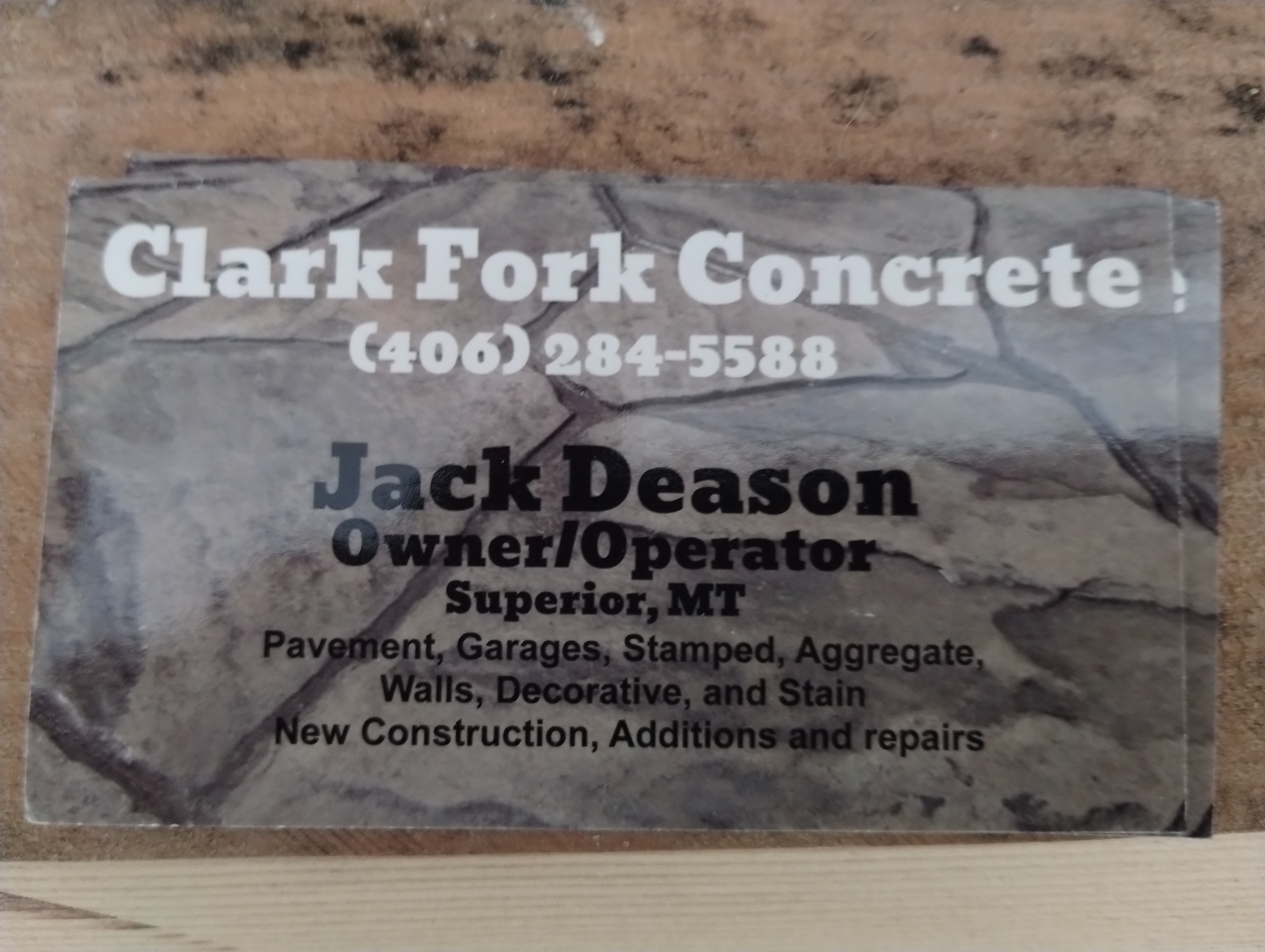 Clark Fork Concrete Construction Logo
