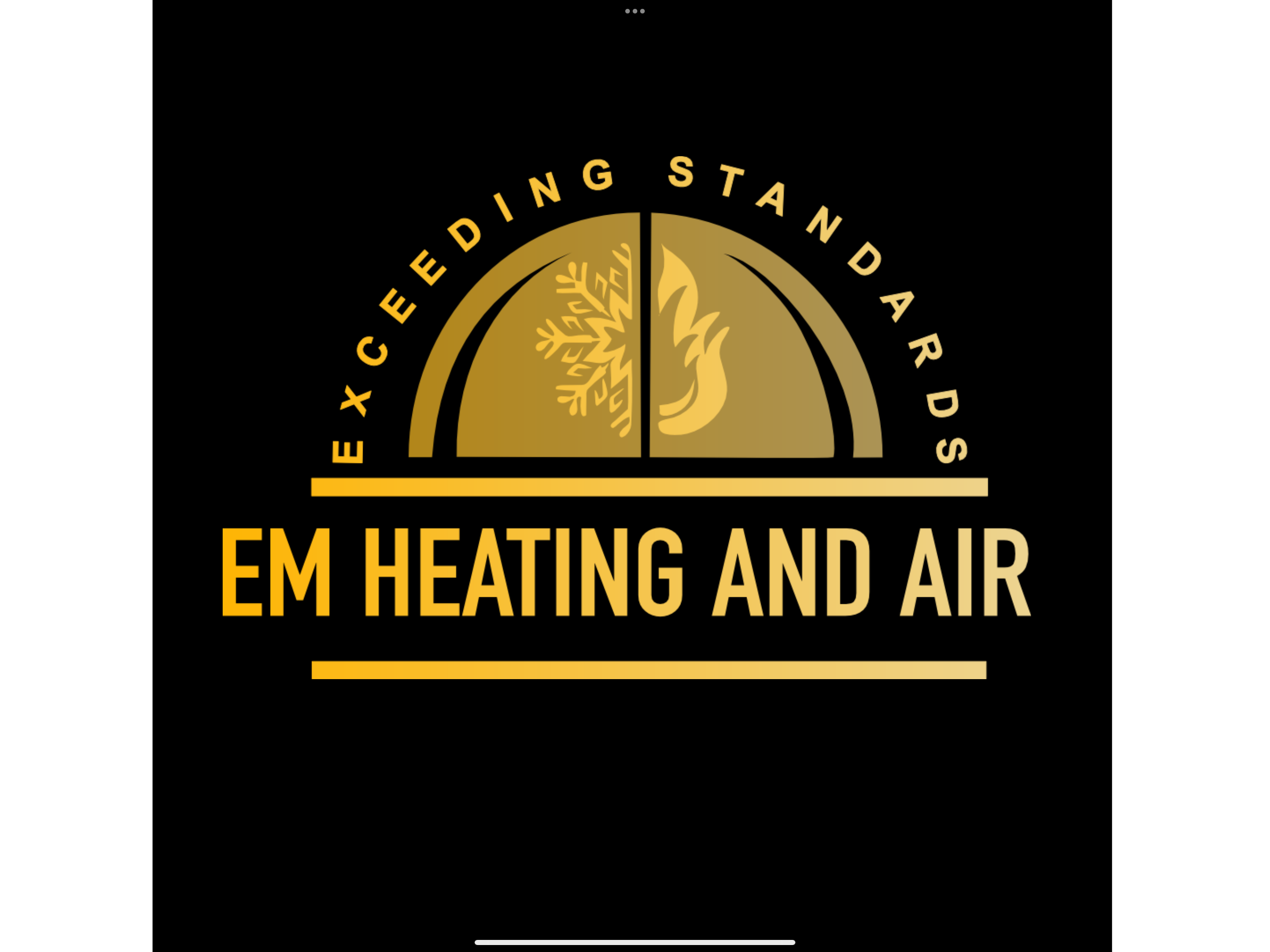 EM Heating And Air Conditioning Logo