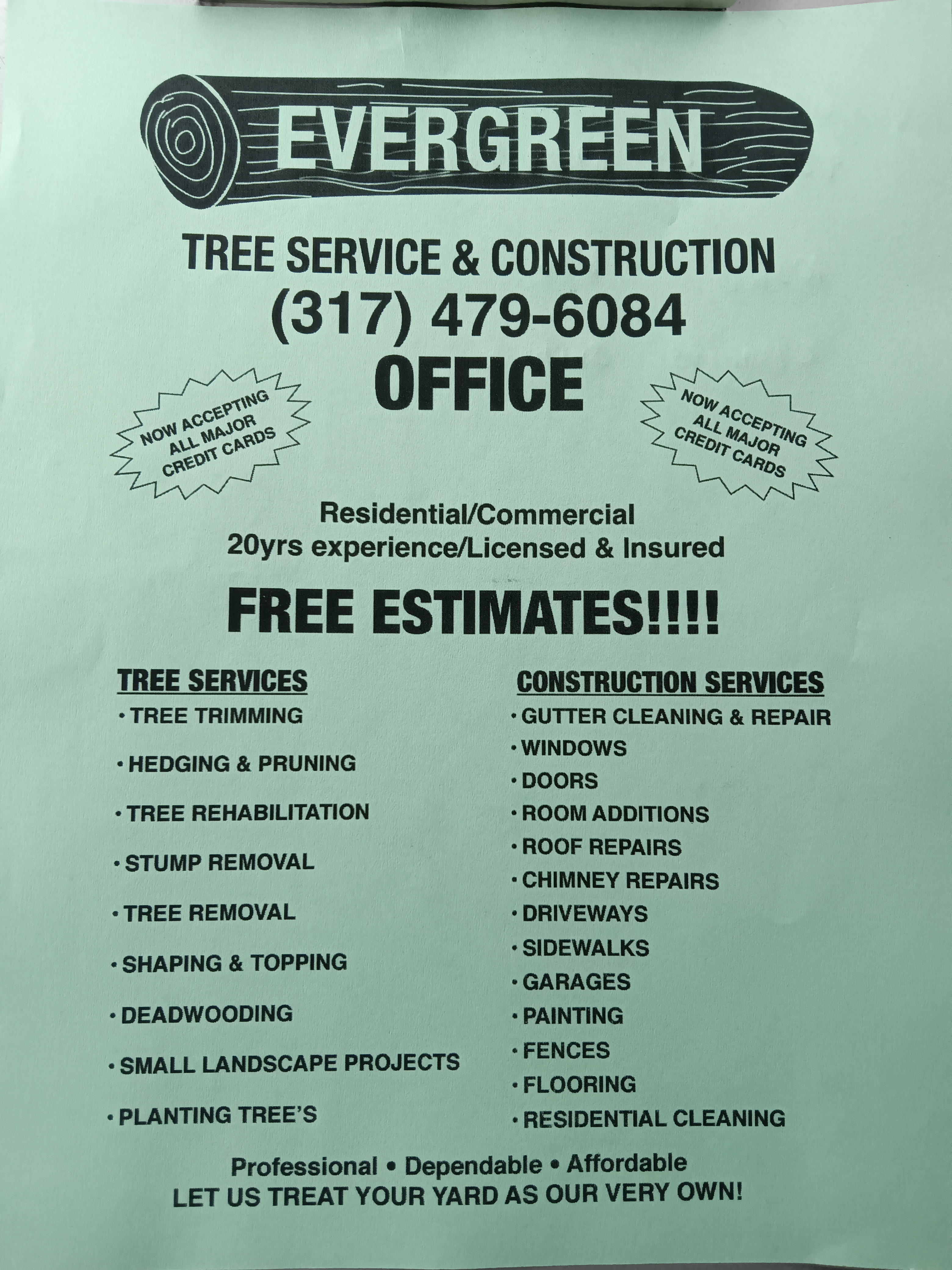 Evergreen Tree Service & Construction Logo