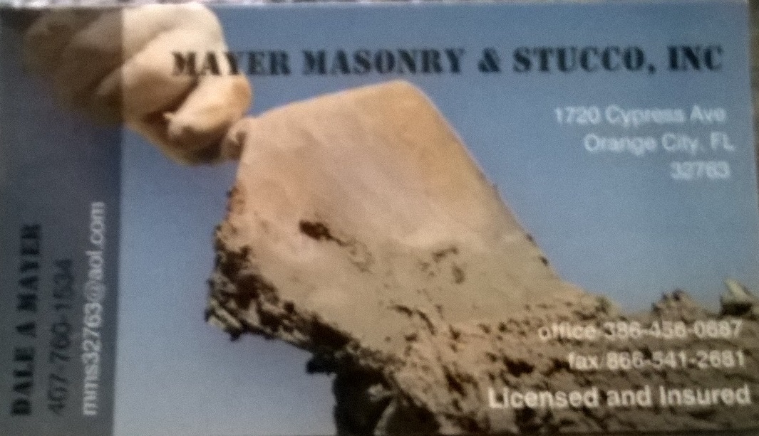 Mayer Masonry & Stucco, Inc. Logo