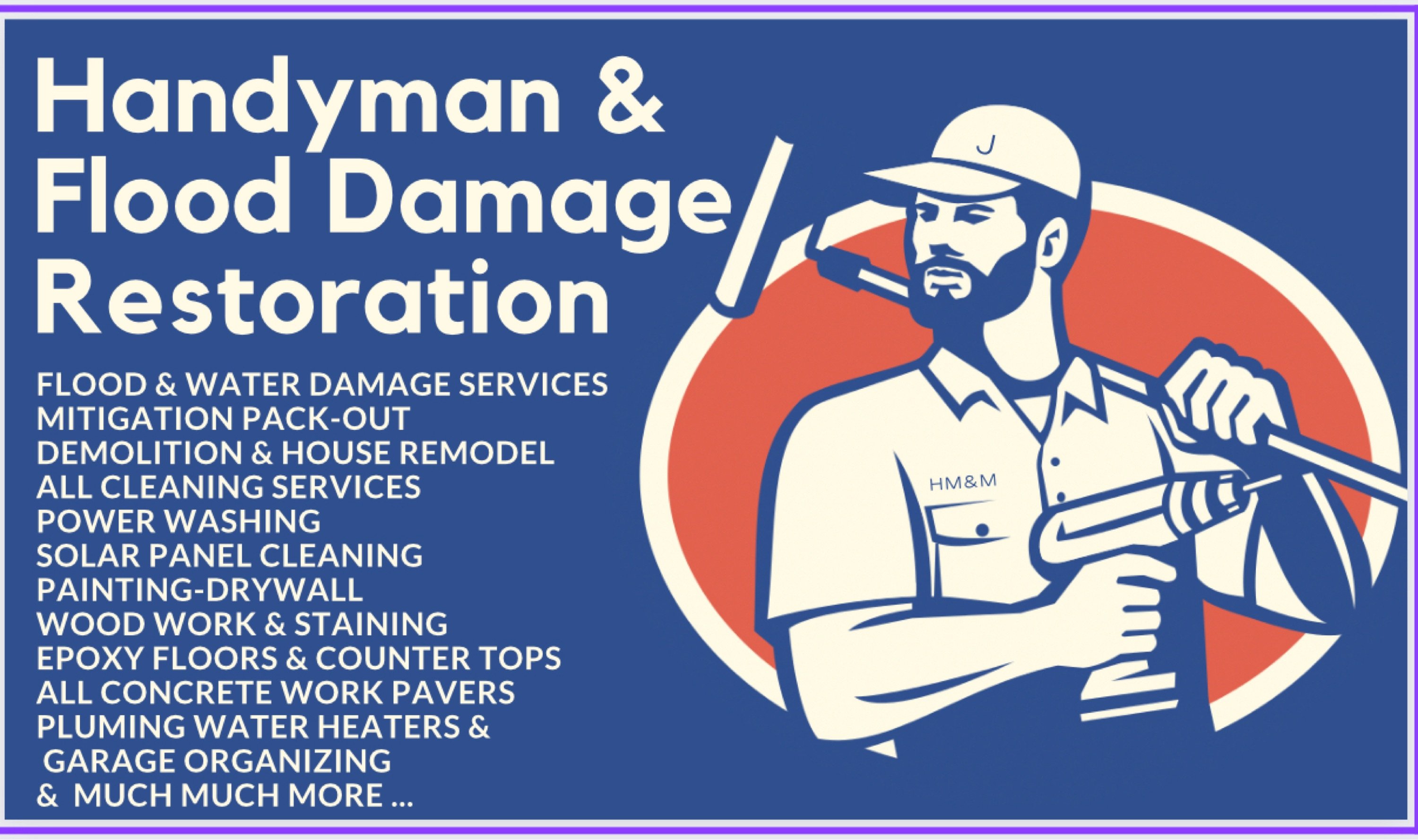 Handyman and Flood Damage Restoration - Unlicensed Contractor Logo