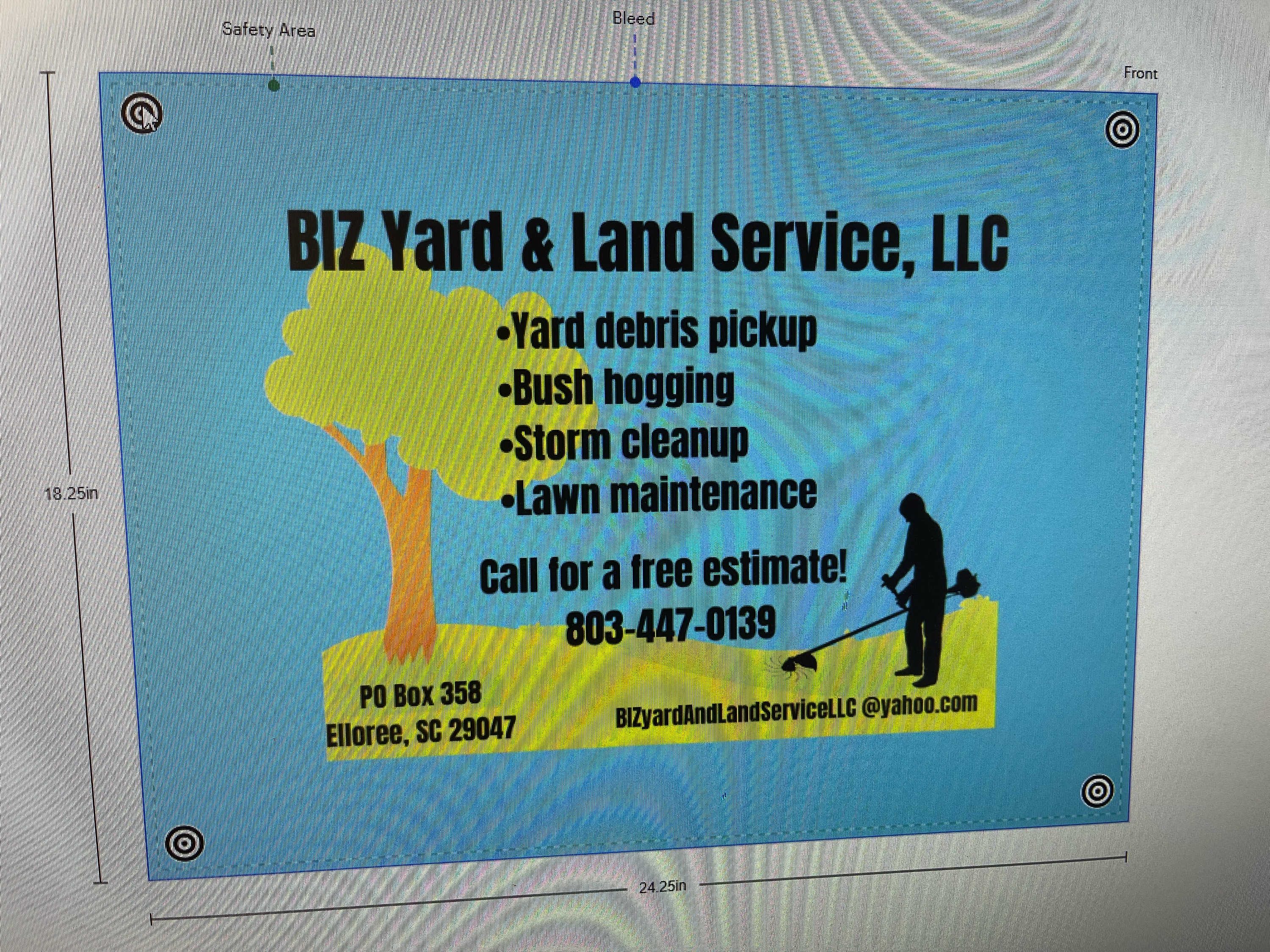 B.I.Z Yard and Land Service Logo