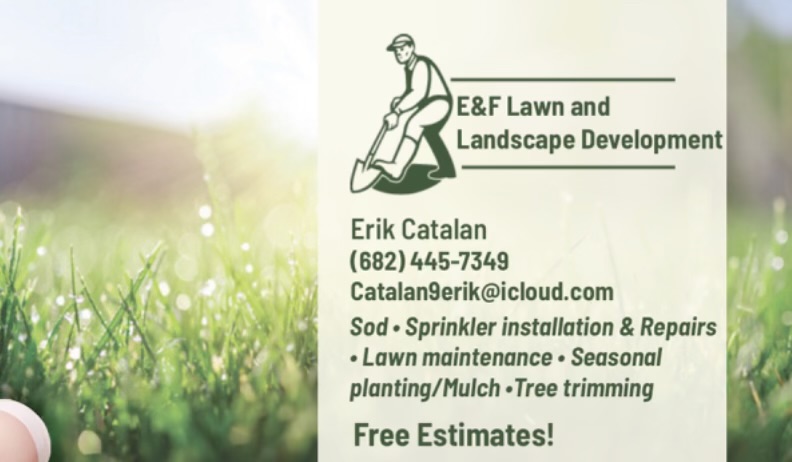 E&F Lawn and Landscape Development Logo