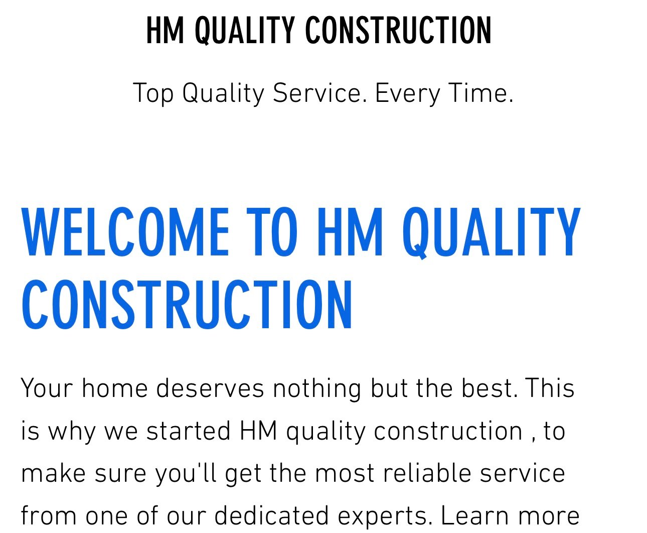 HM Quality Construction - Unlicensed Contractor Logo