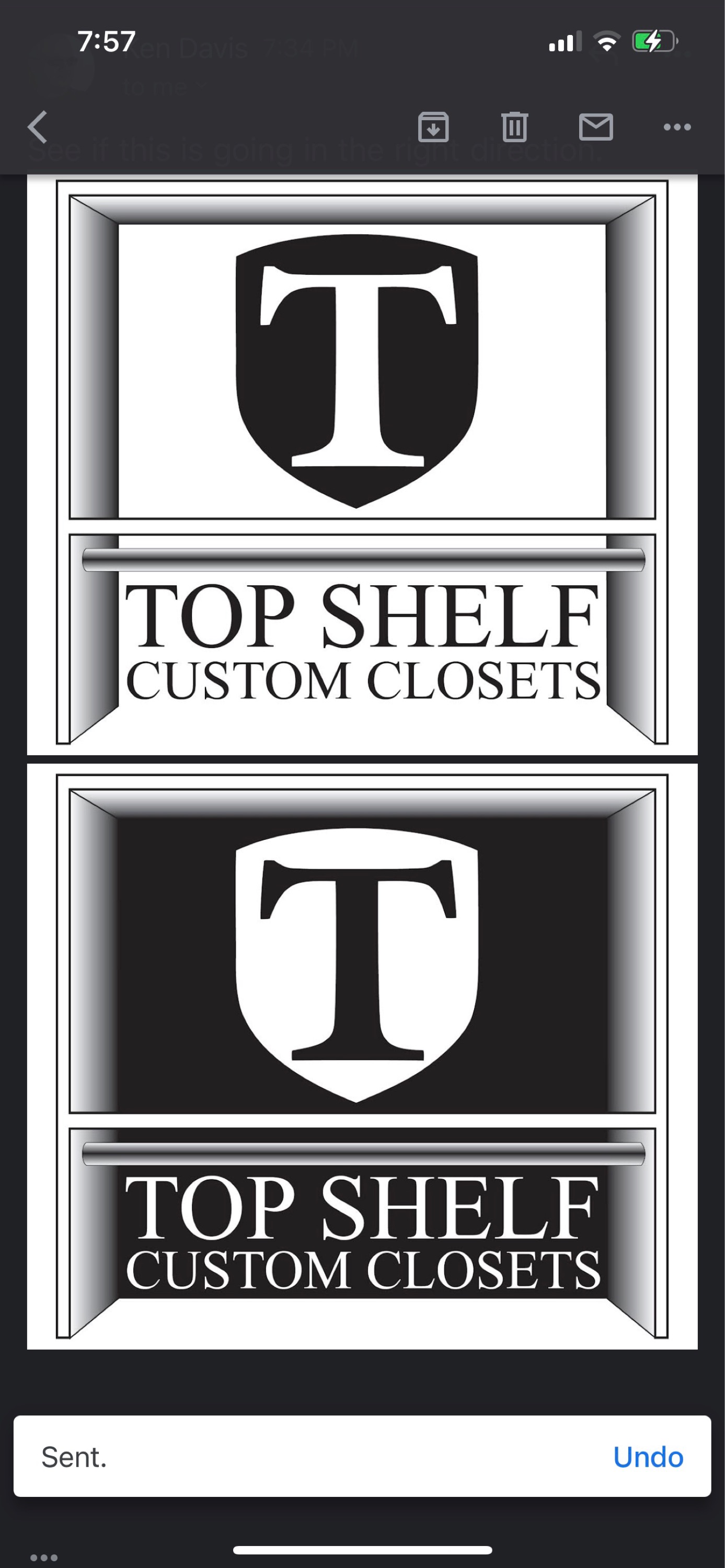 Top Shelf Custom Closets Logo