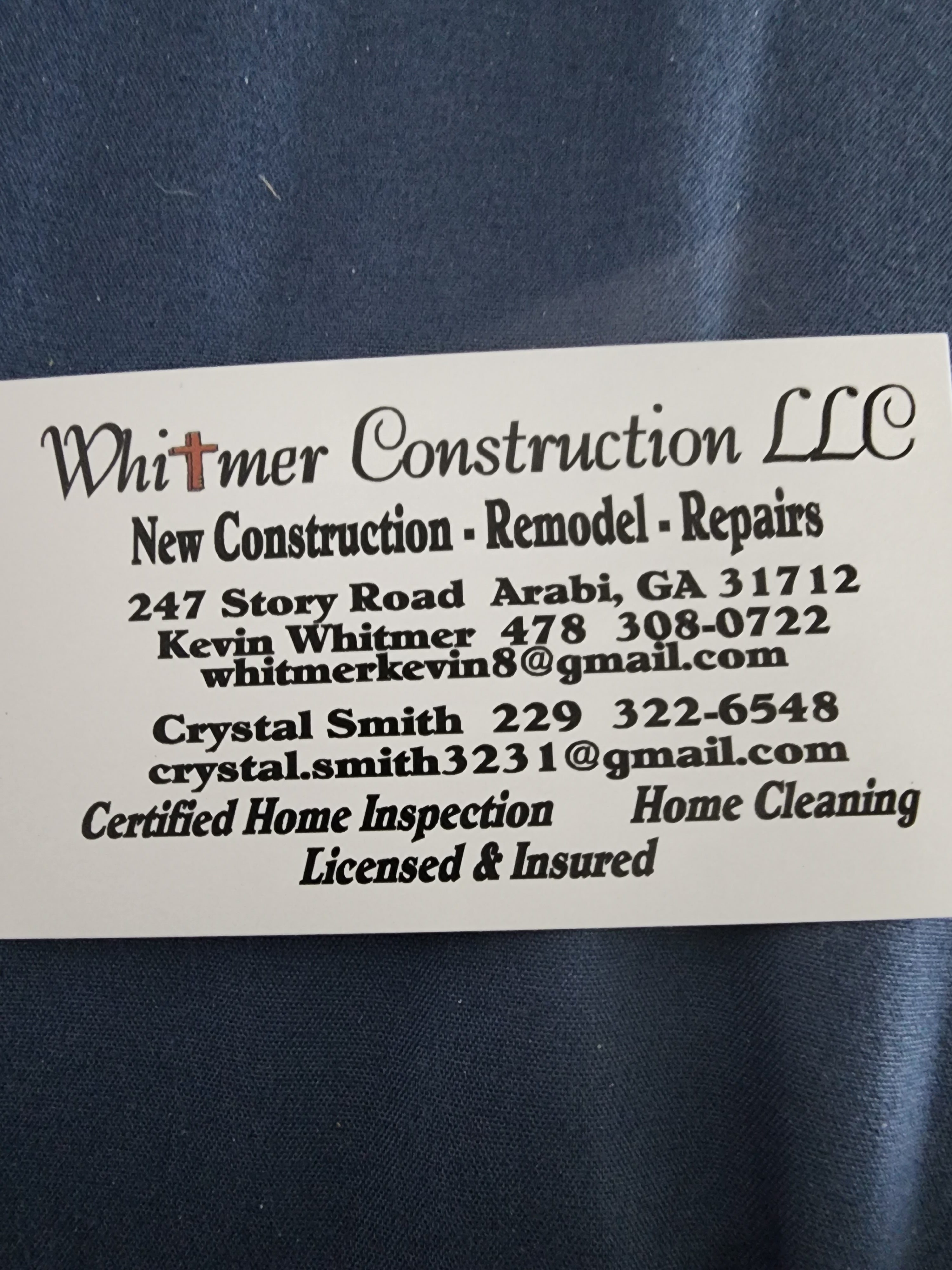 Whitmer Construction Logo