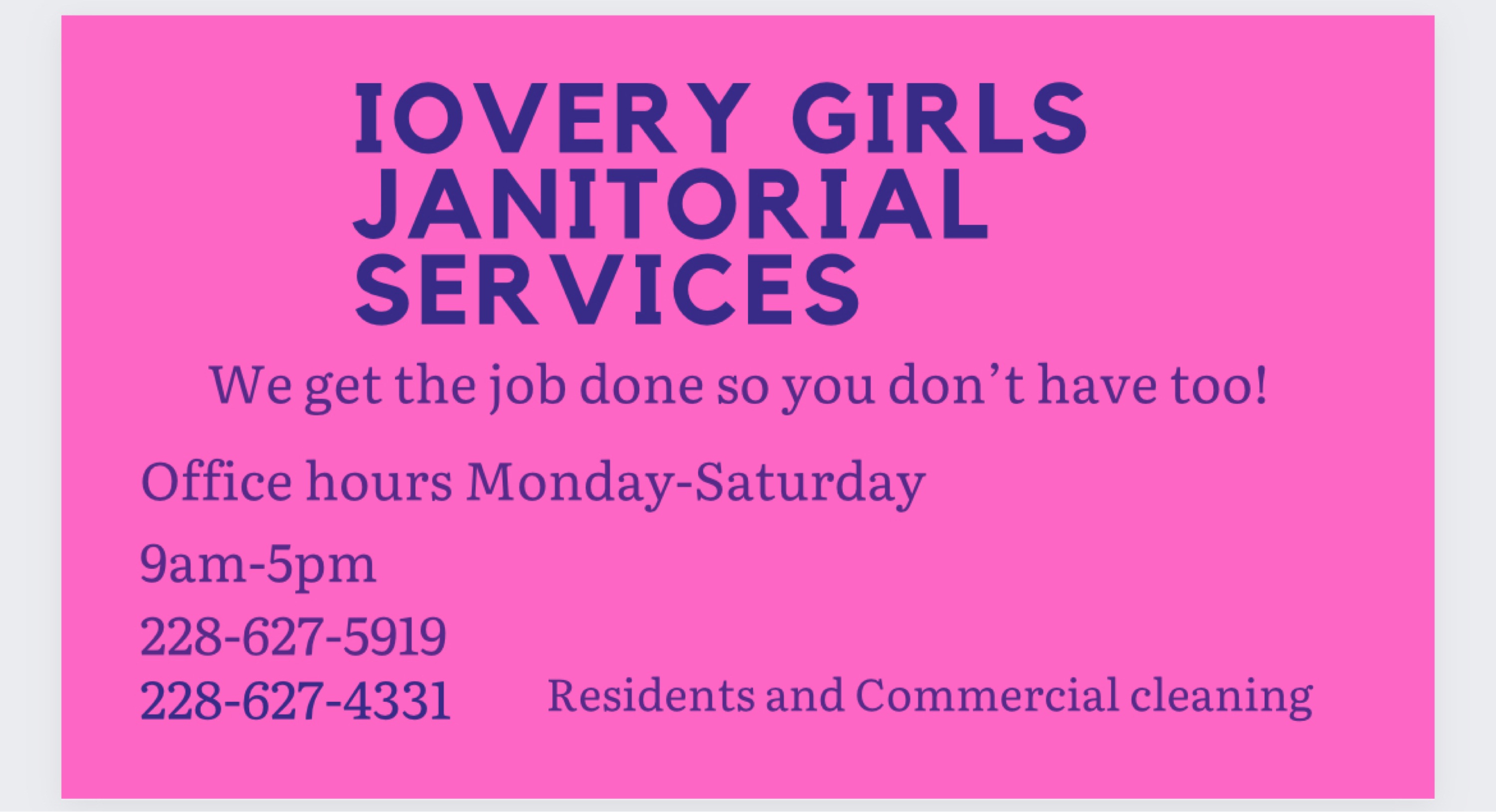 Iovery Girls Janitorial Services, LLC Logo