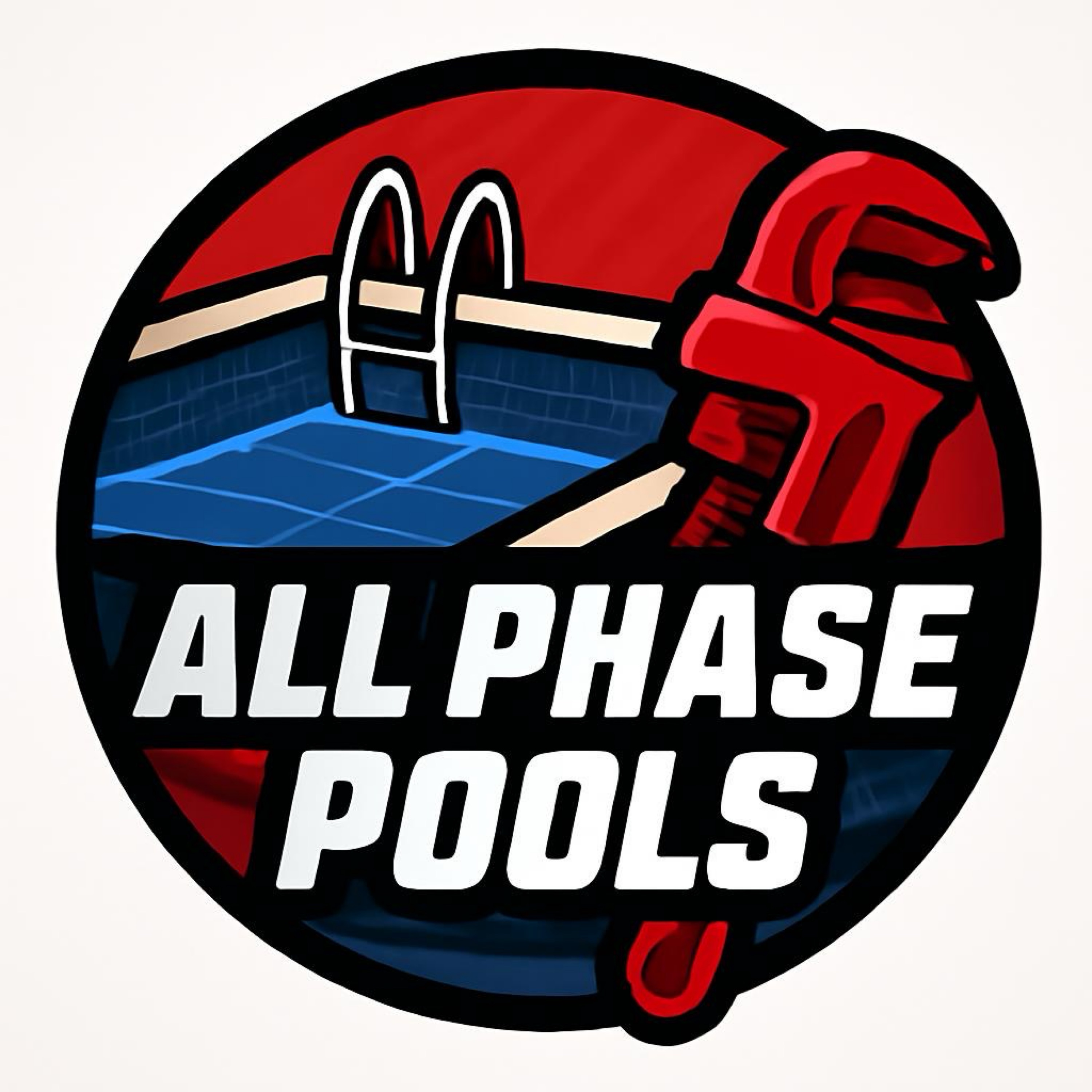 ALL PHASE WATERWORKS dba ALL PHASE POOLS Logo
