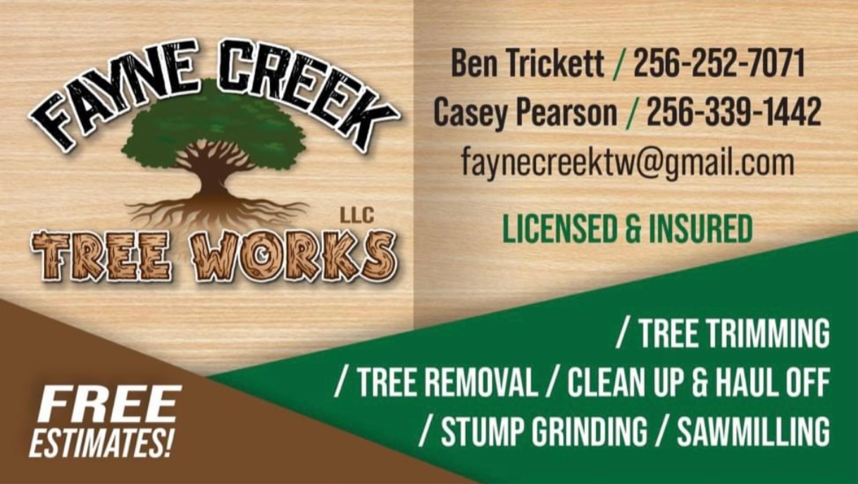 Fayne Creek Tree Works Logo