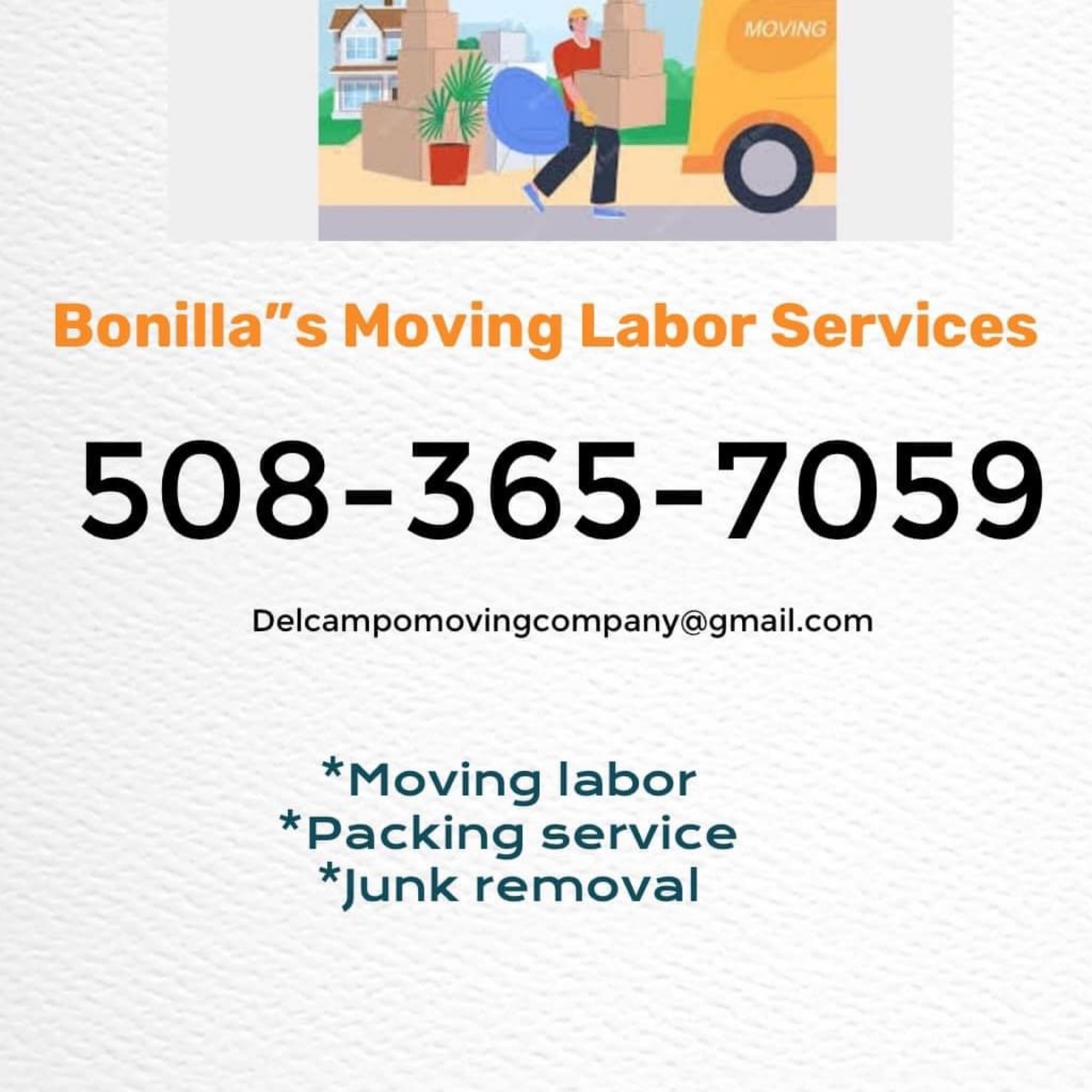 Bonilla's Moving Labor Services Logo