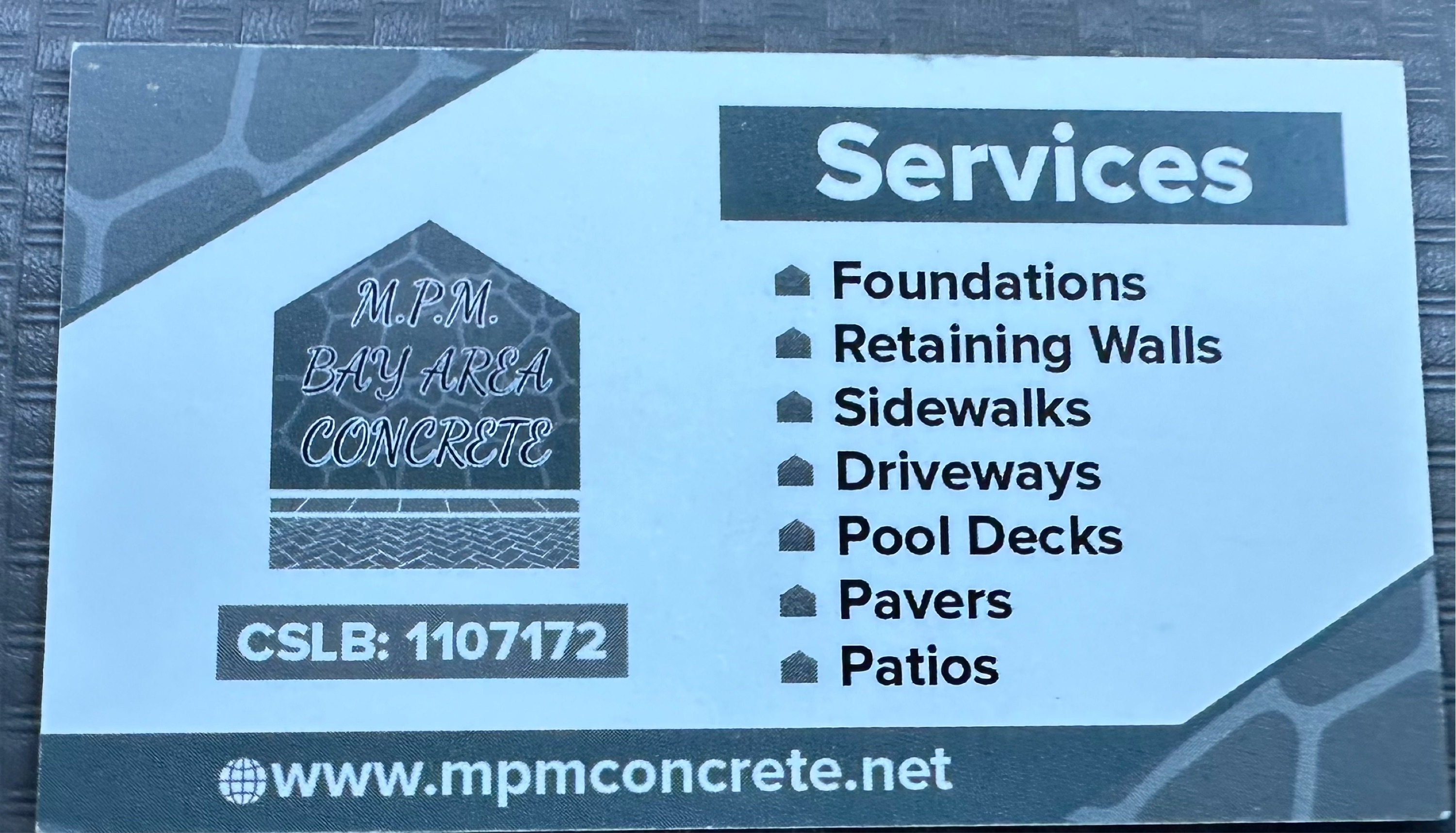 MPM Bay Area Concrete Logo