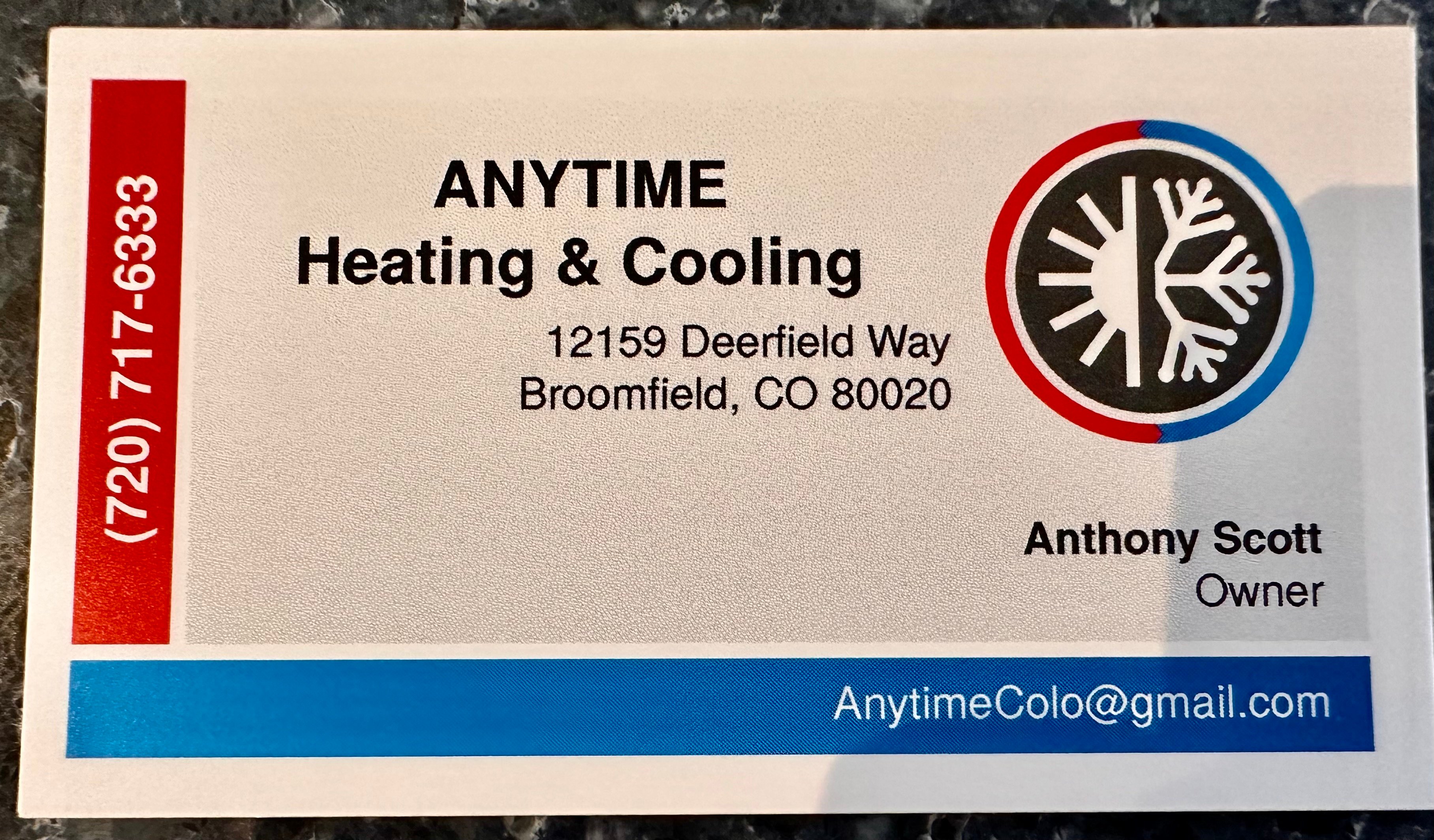 Anytime Heating and Cooling, LLC Logo