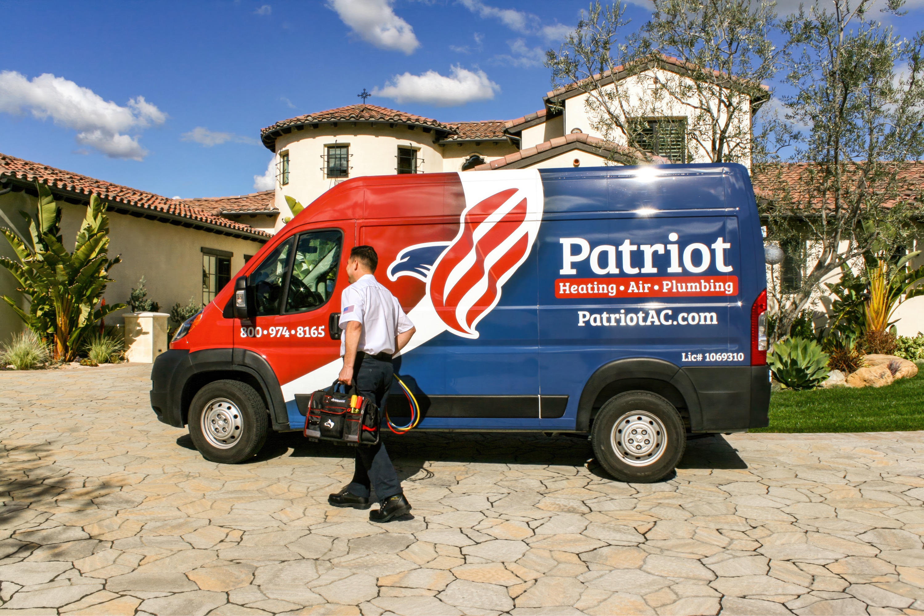 Patriot Heating Air Plumbing Logo