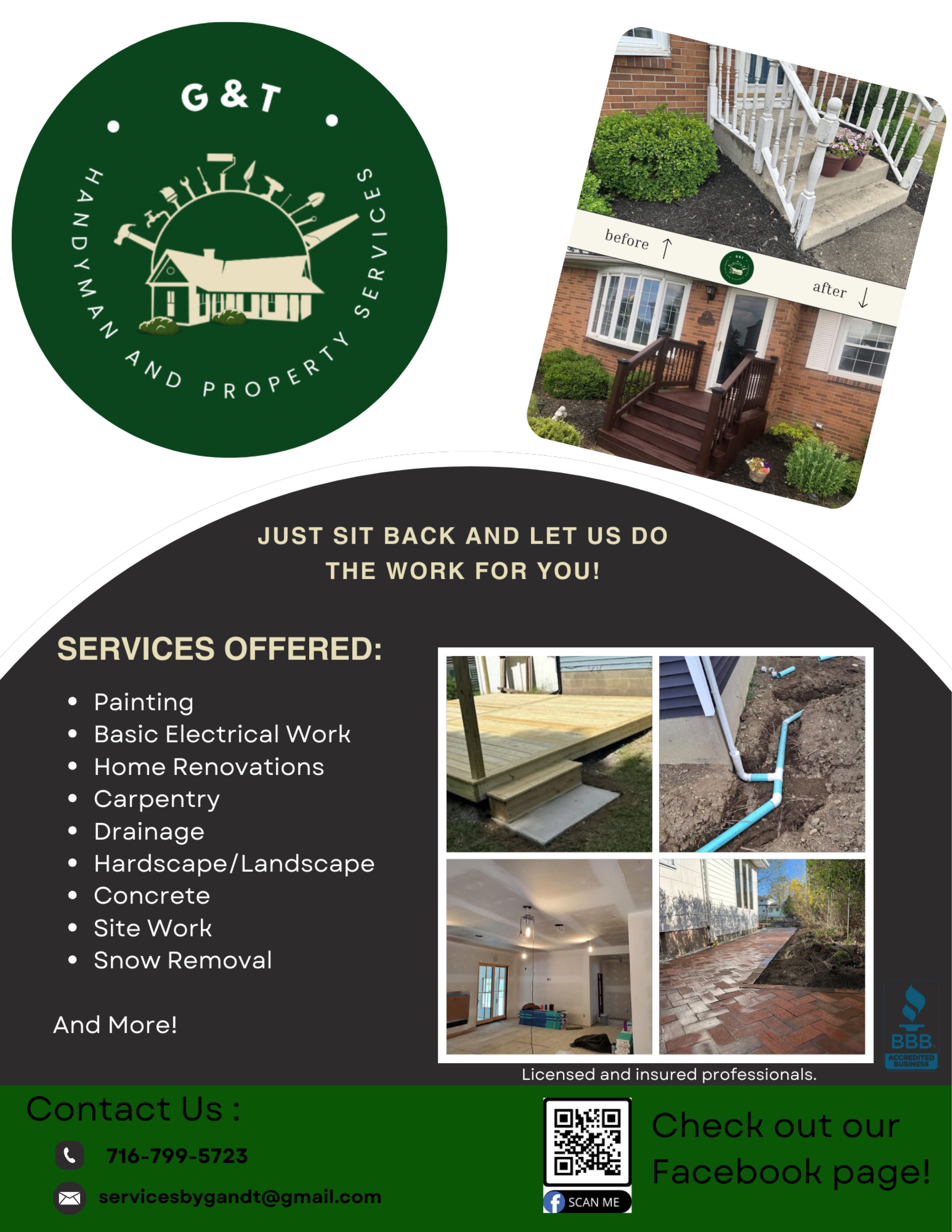 G and T Handyman and Property Services Logo