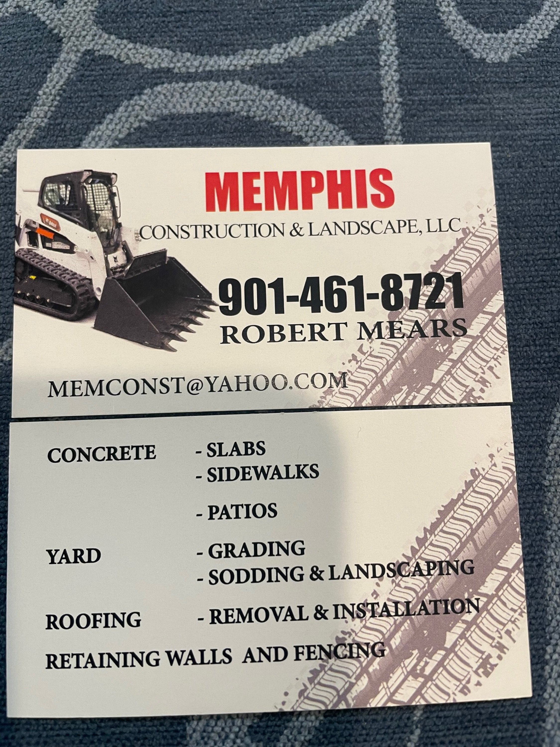 Memphis Construction and Landscaping Logo