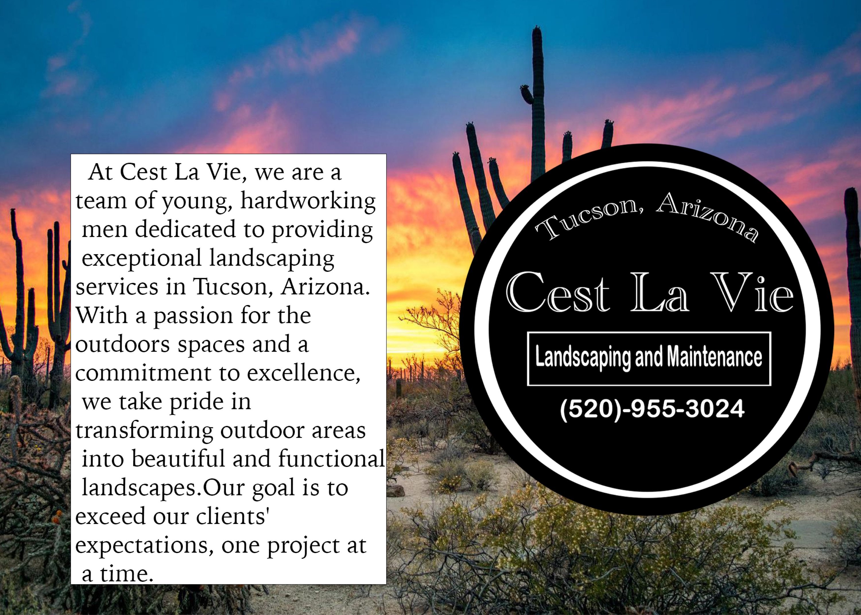 Cest La Vie Landscaping And Maintenance Logo