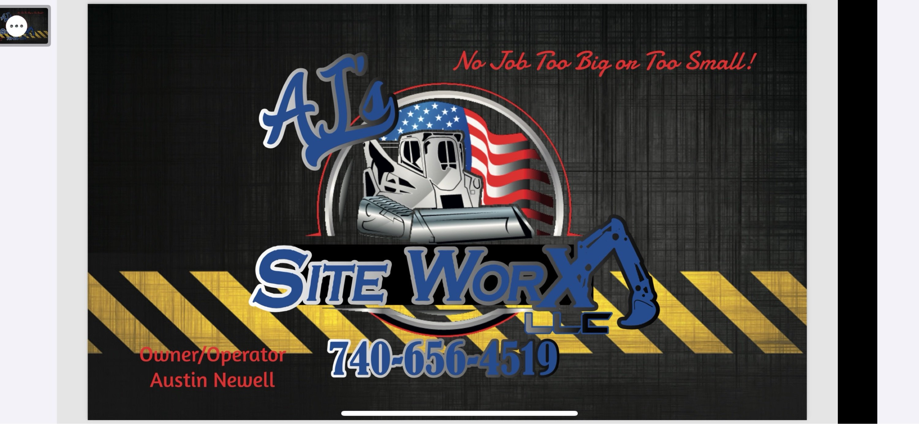 AJ'S SITEWORKS LLC Logo