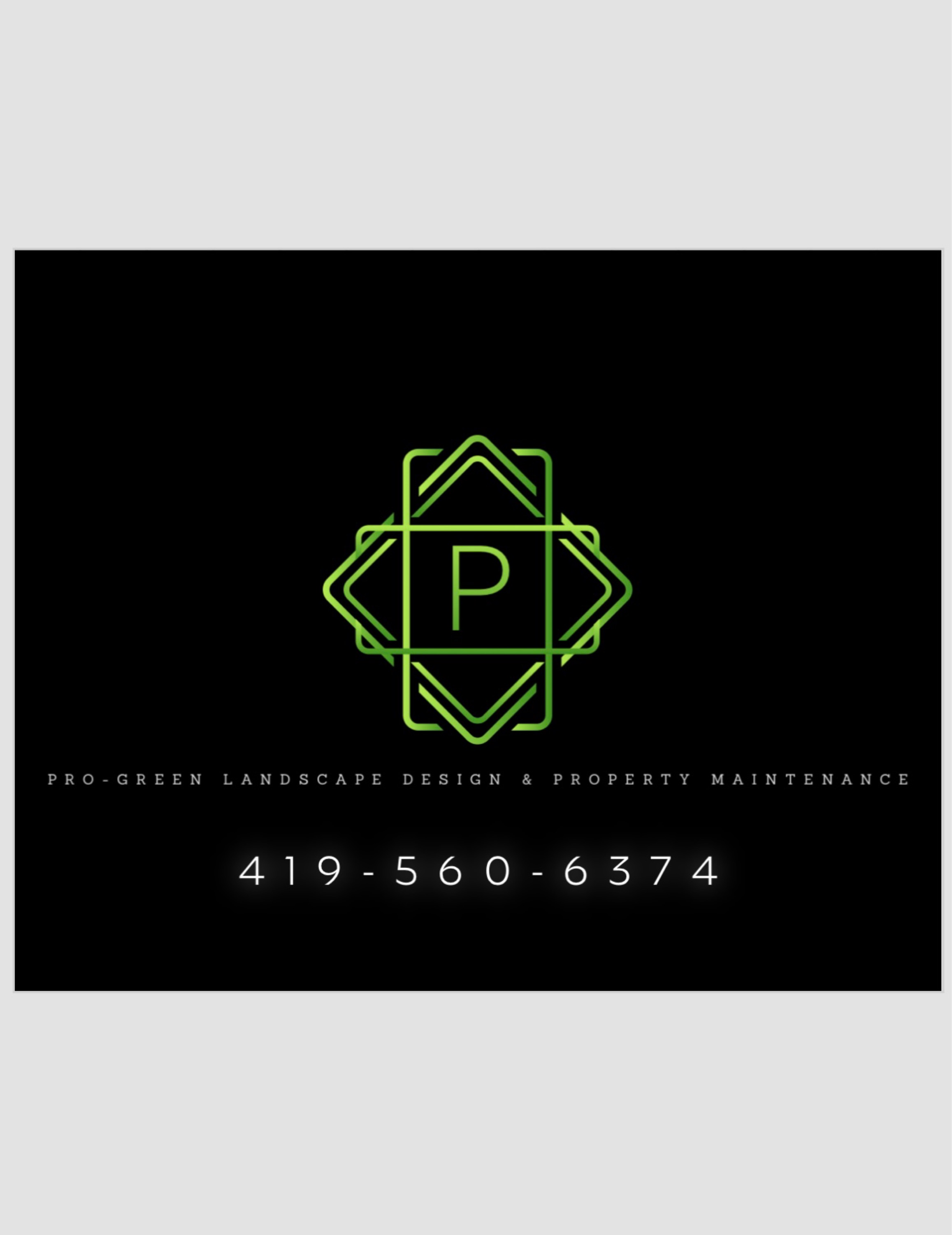 Pro-Green Landscape Design & Property Maintenance Logo