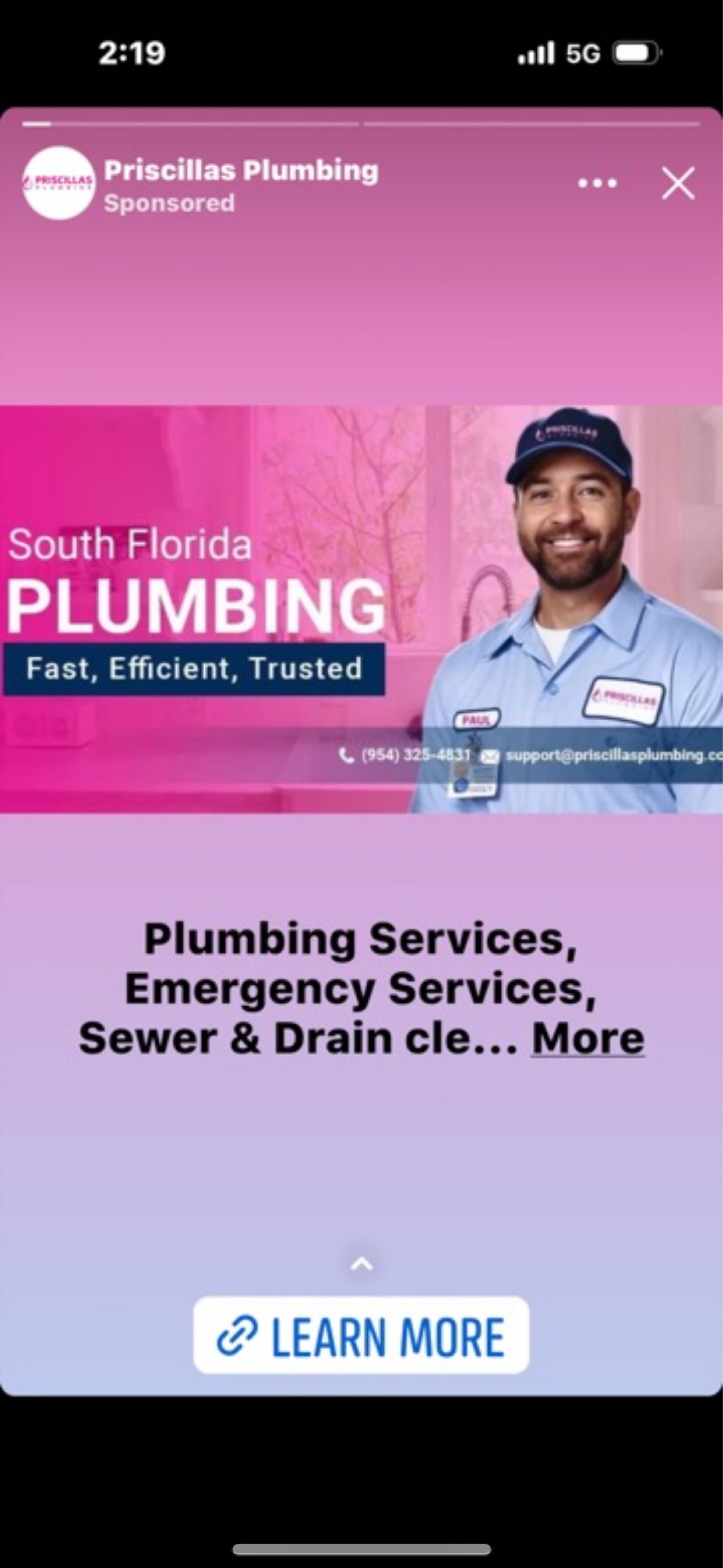 PRISCILLA'S PLUMBING Logo