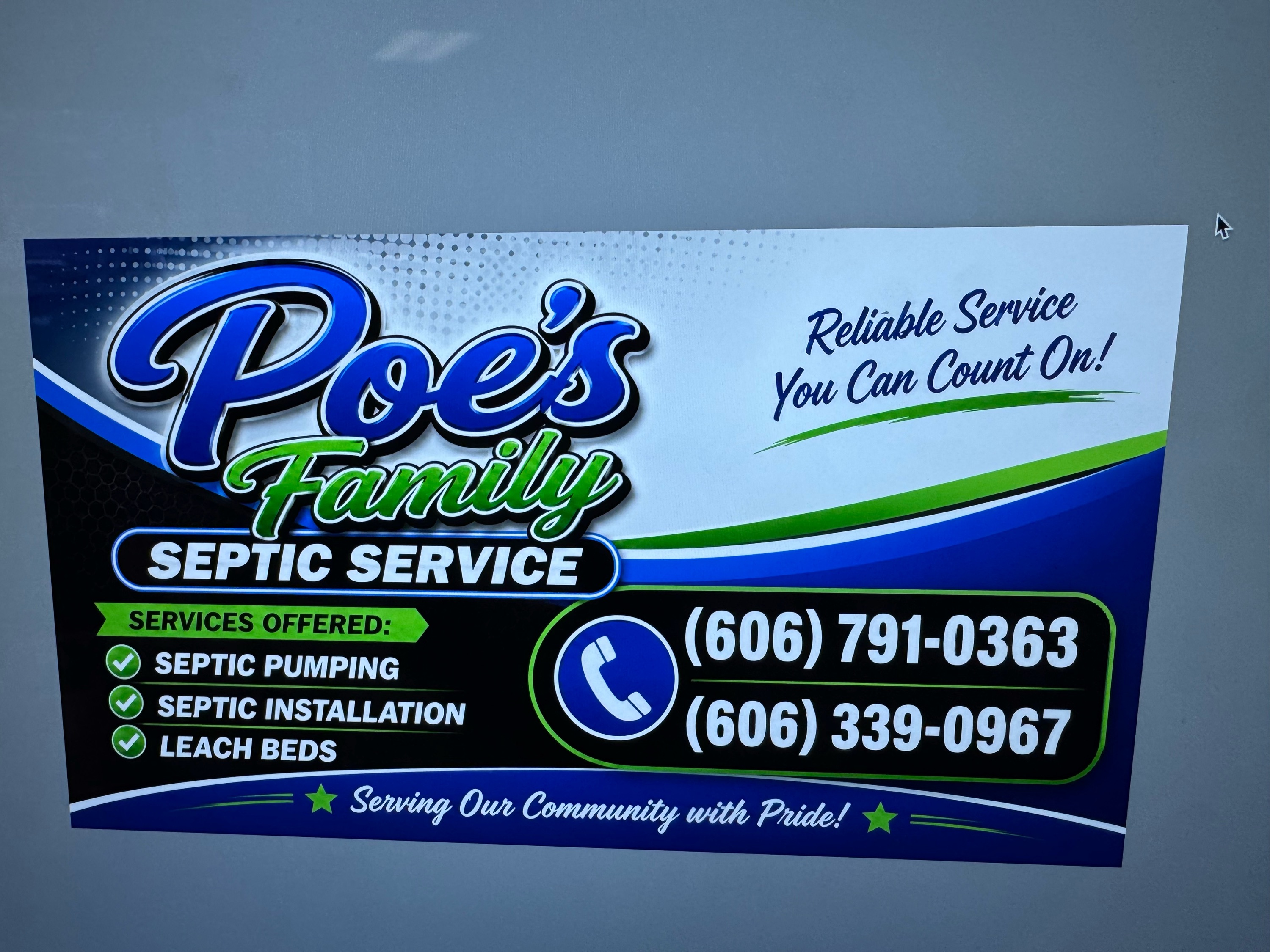 POE’S FAMILY SEPTIC SERVICE  Logo
