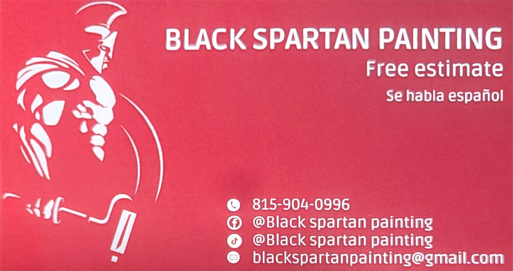 Black Spartan Painting Logo