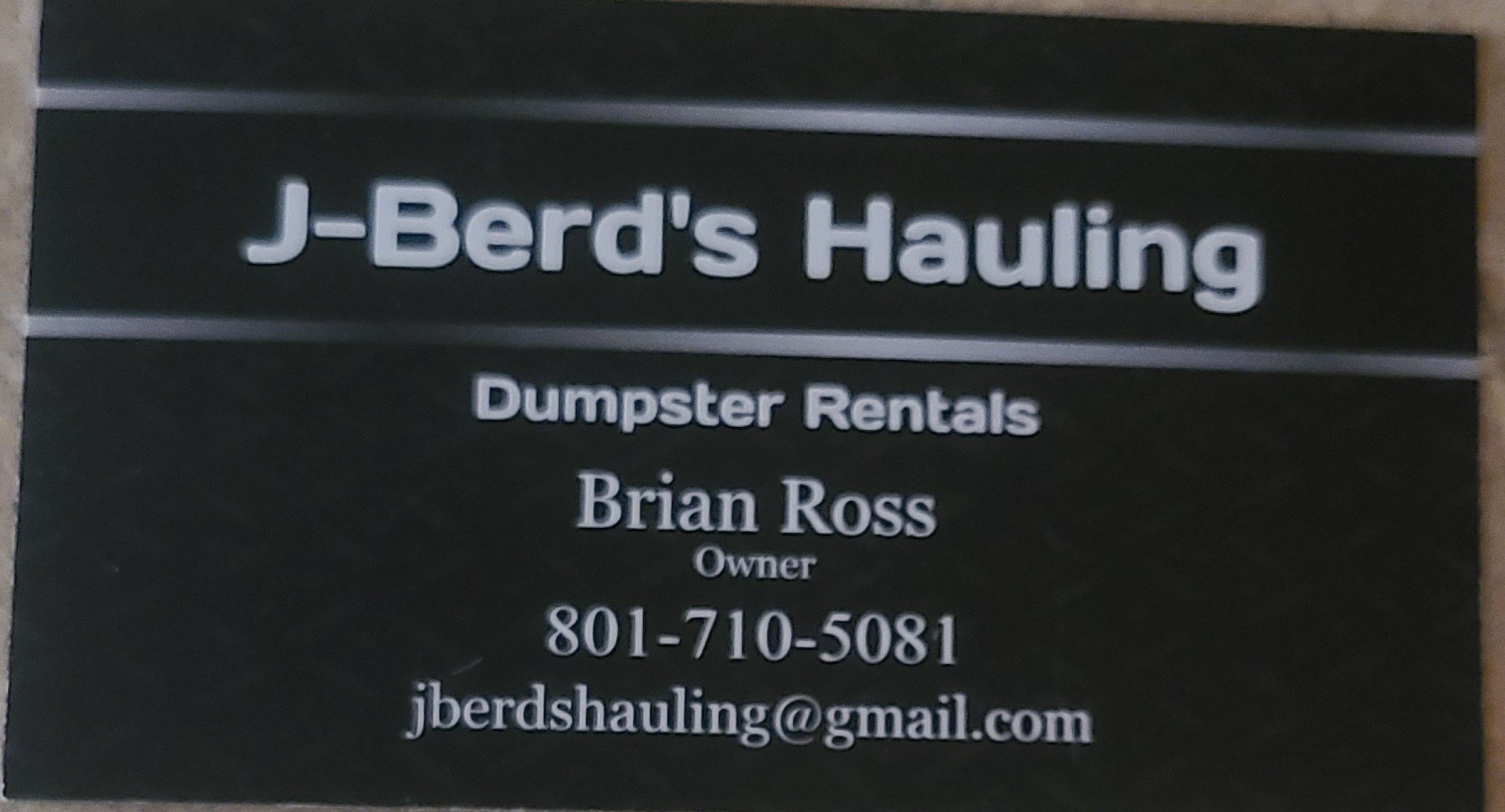 J-Berd's Hauling, LLC Logo