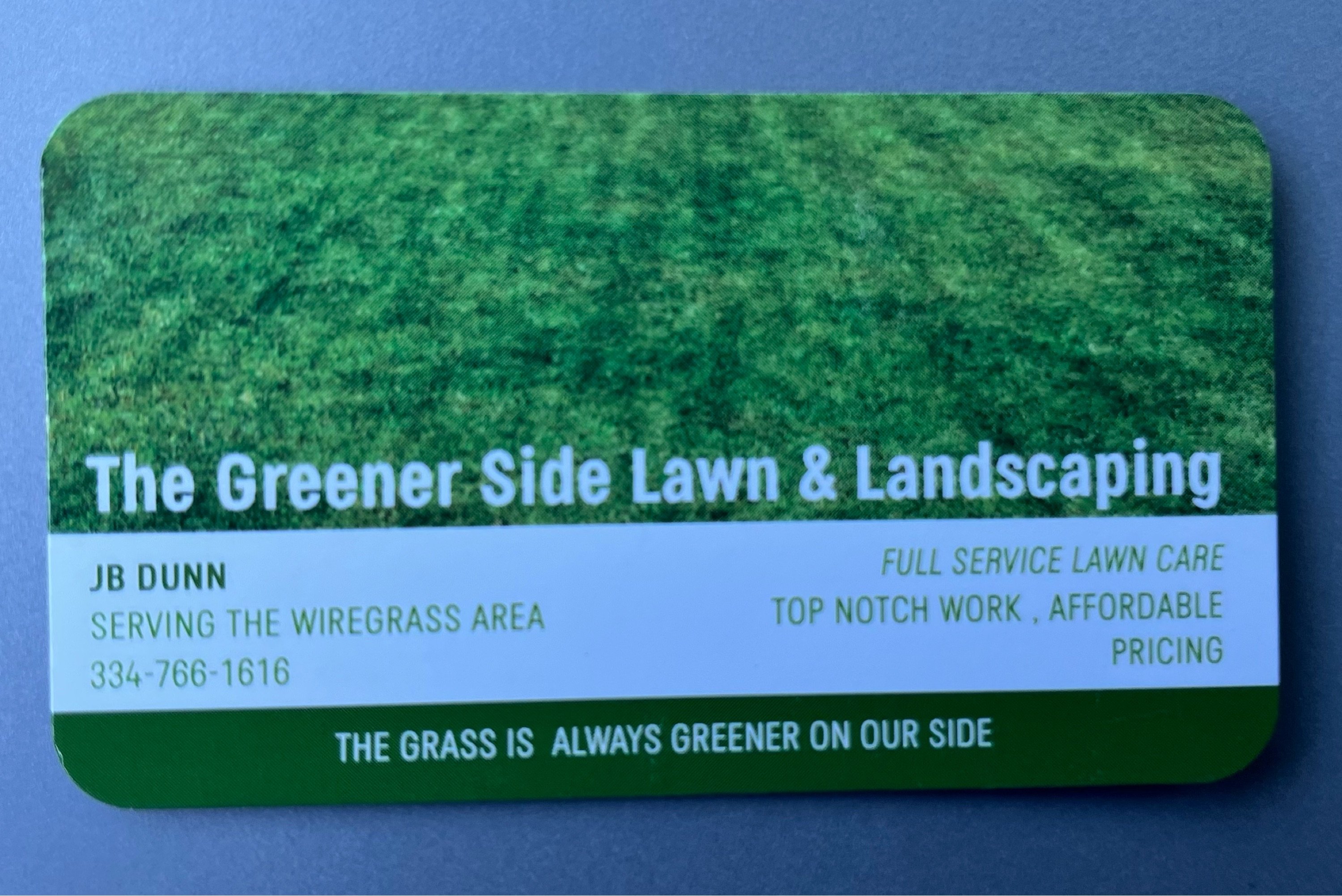 The Greener Side Lawn and Landscape Logo