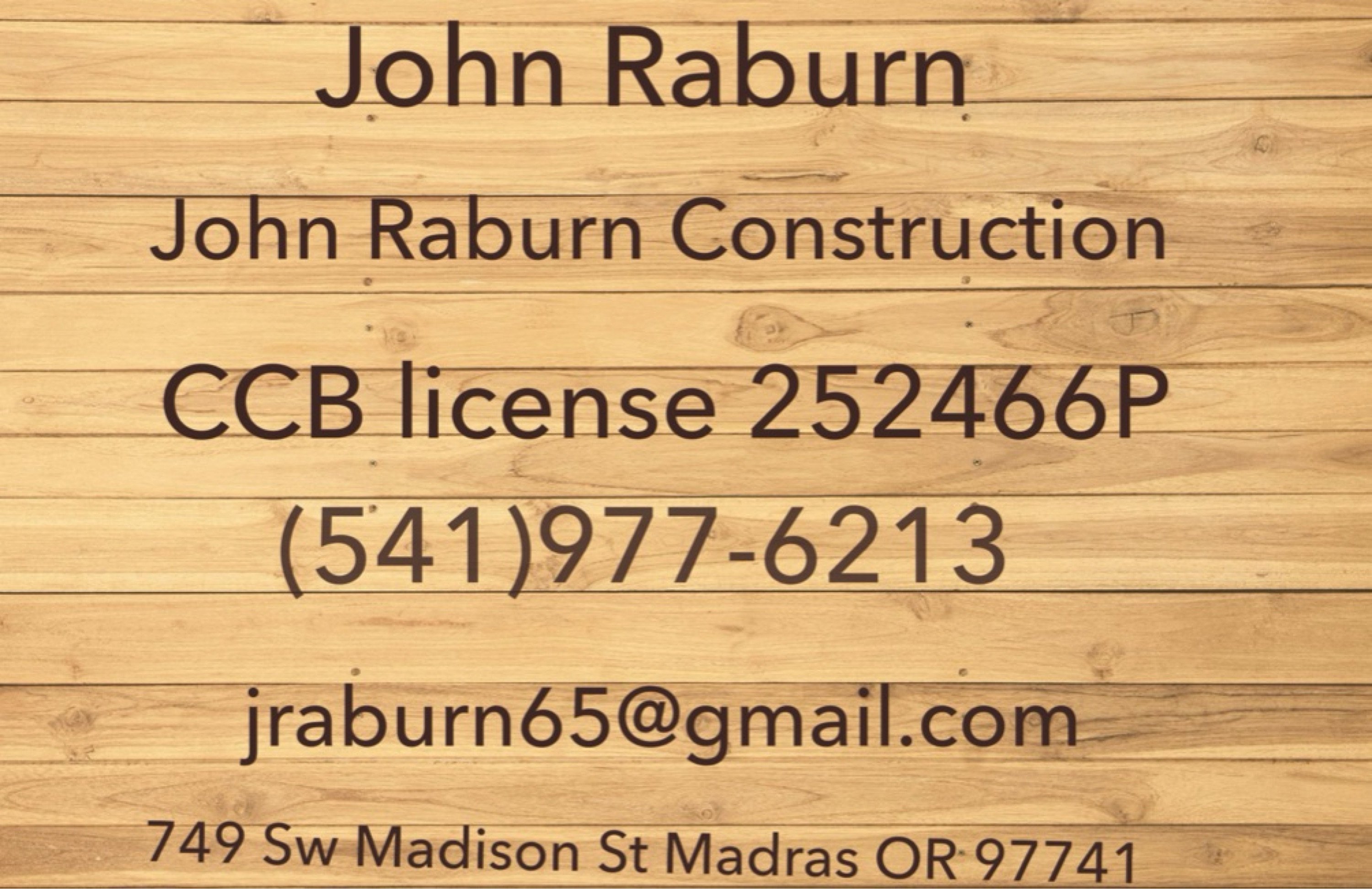 John Raburn Construction Logo