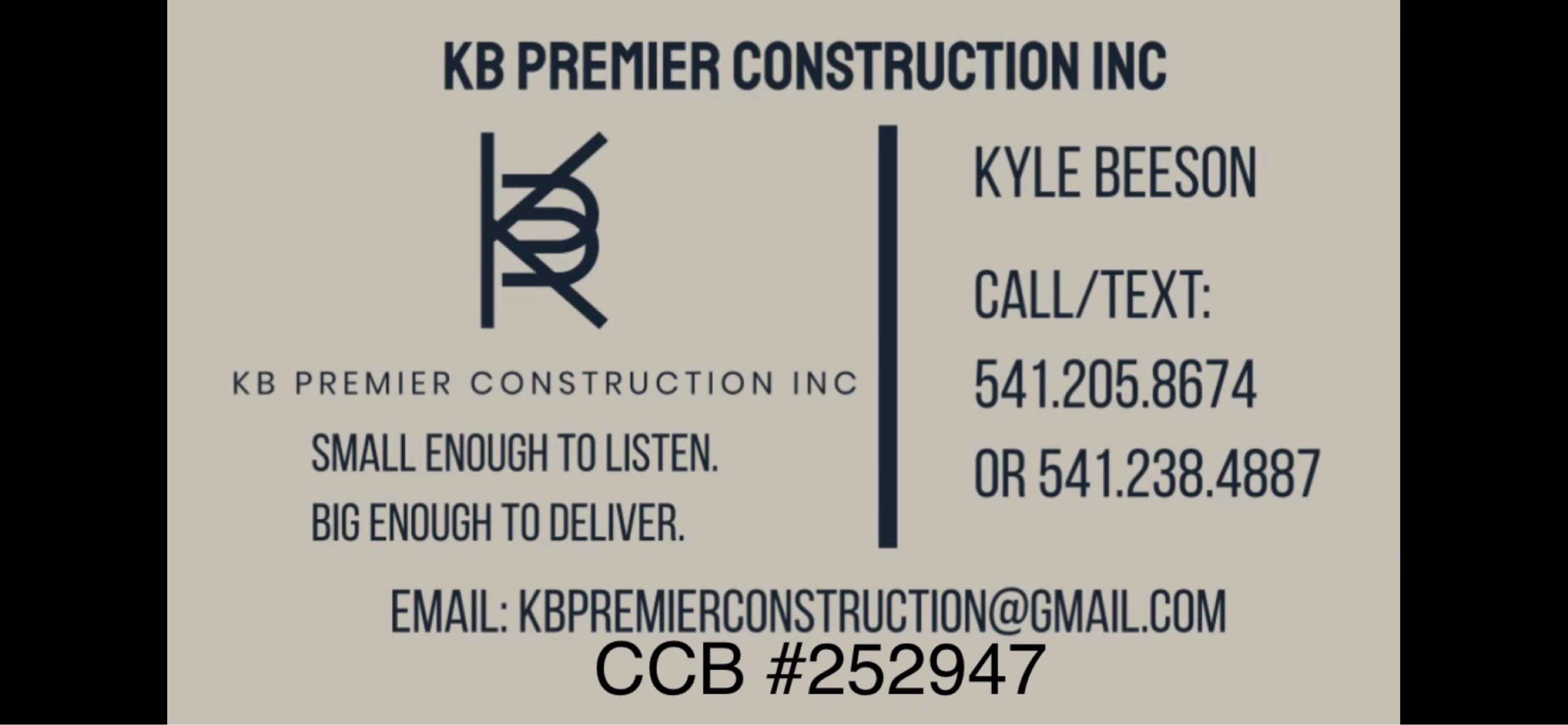 KB PREMIER CONSTRUCTION, INC. Logo