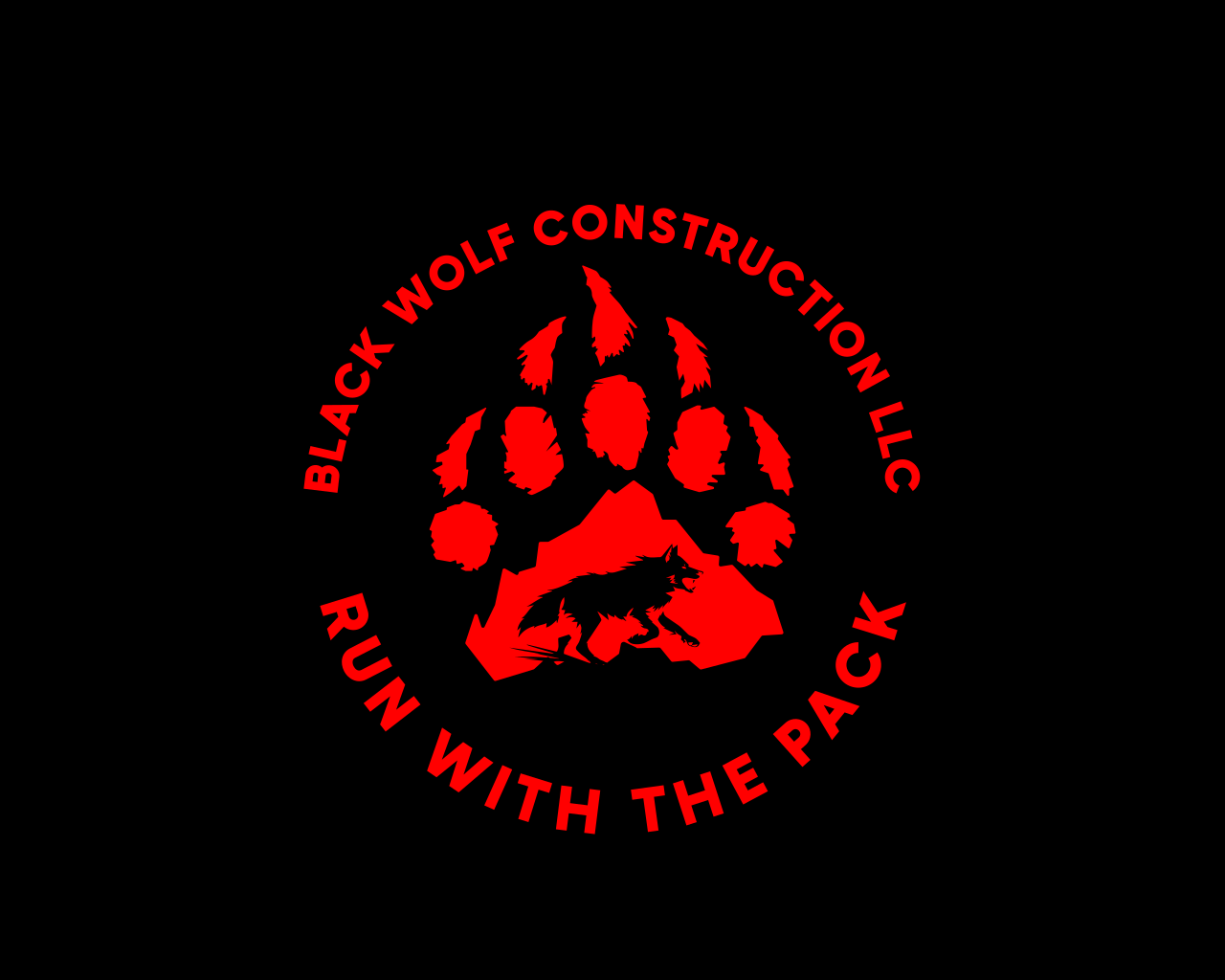 Black Wolf construction, LLC Logo