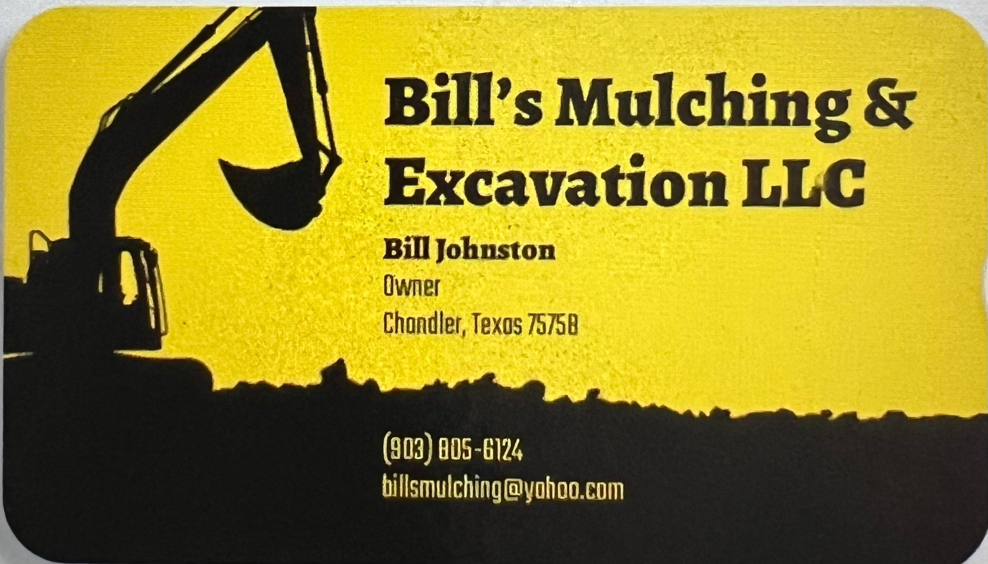 Bill's Mulching & Excavation LLC Logo